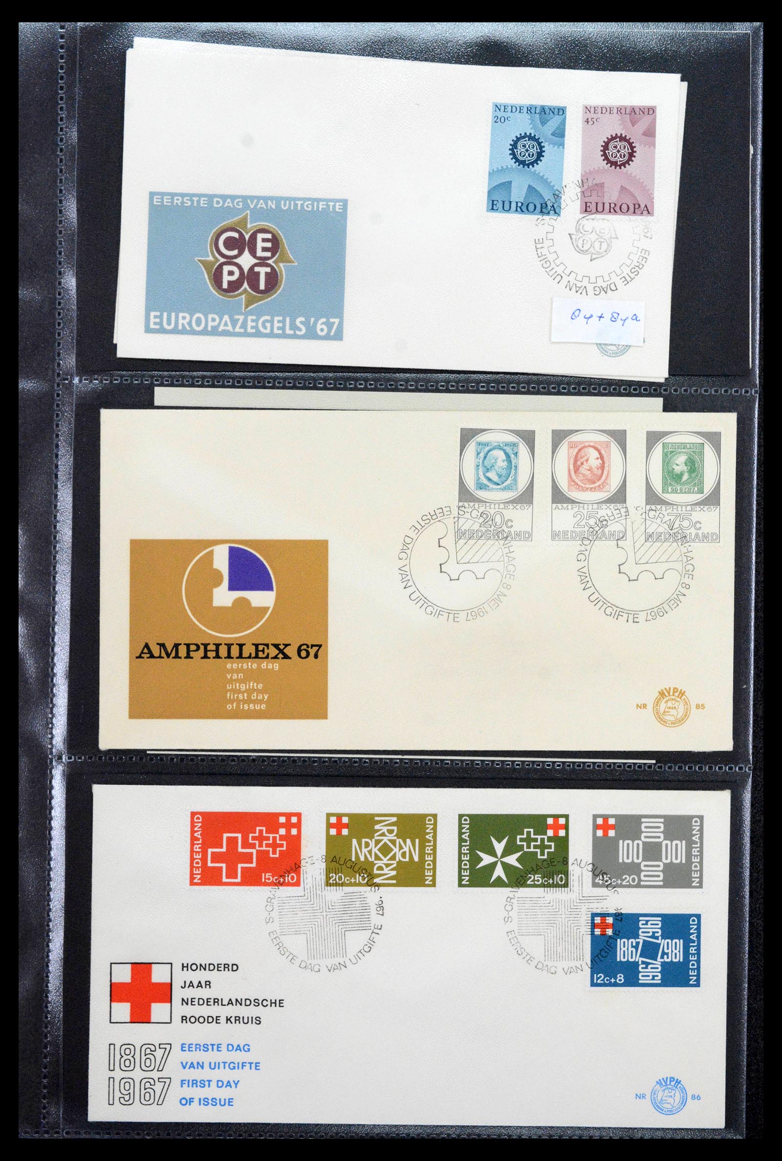 39041 0031 - Postzegelverzameling 39041 Nederland FDC's 1950-1977.