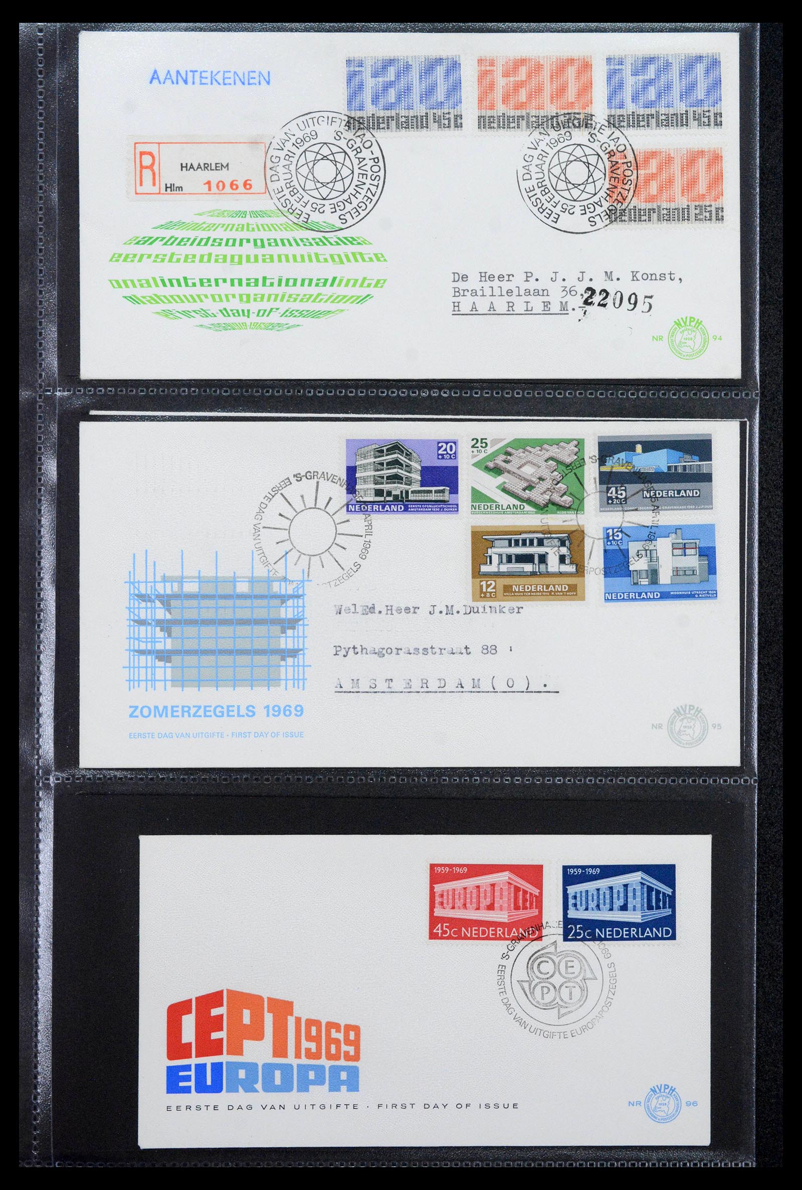 39041 0035 - Postzegelverzameling 39041 Nederland FDC's 1950-1977.