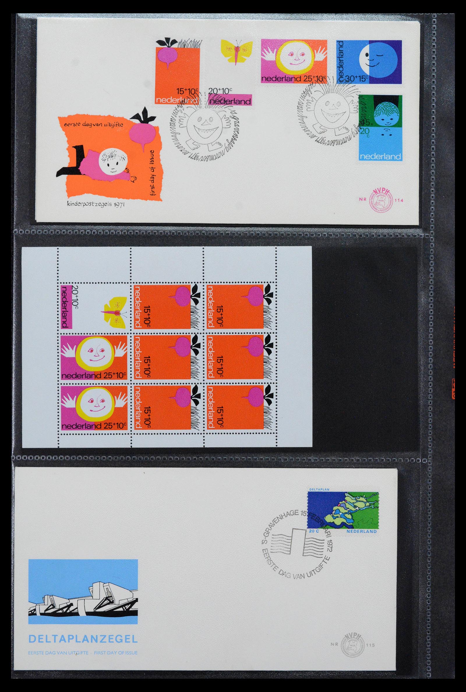 39041 0042 - Stamp collection 39041 Netherlands first day covers 1950-1977.