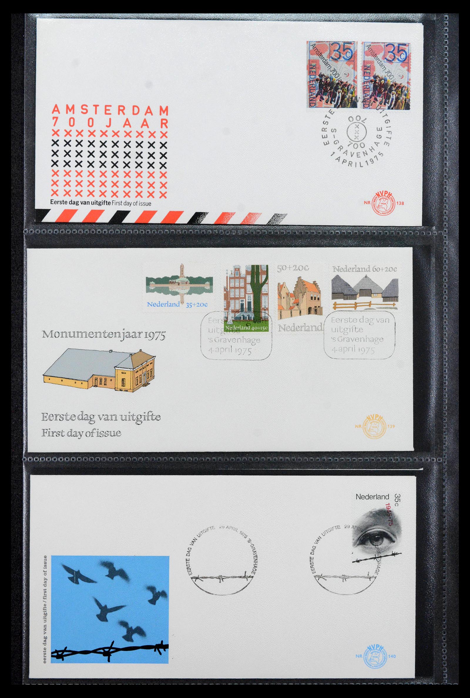 39041 0052 - Stamp collection 39041 Netherlands first day covers 1950-1977.