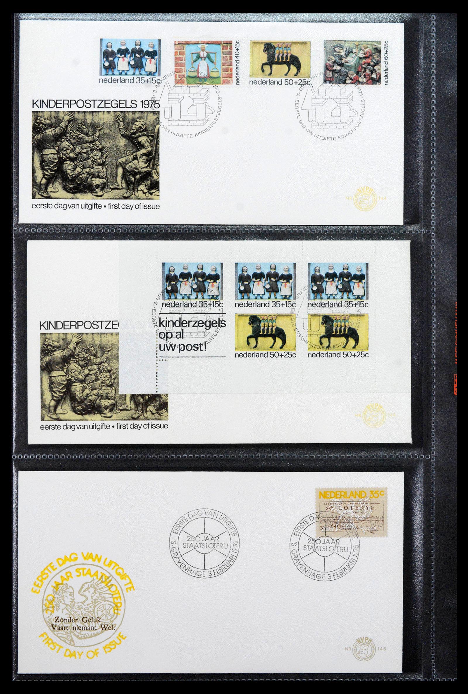 39041 0054 - Stamp collection 39041 Netherlands first day covers 1950-1977.