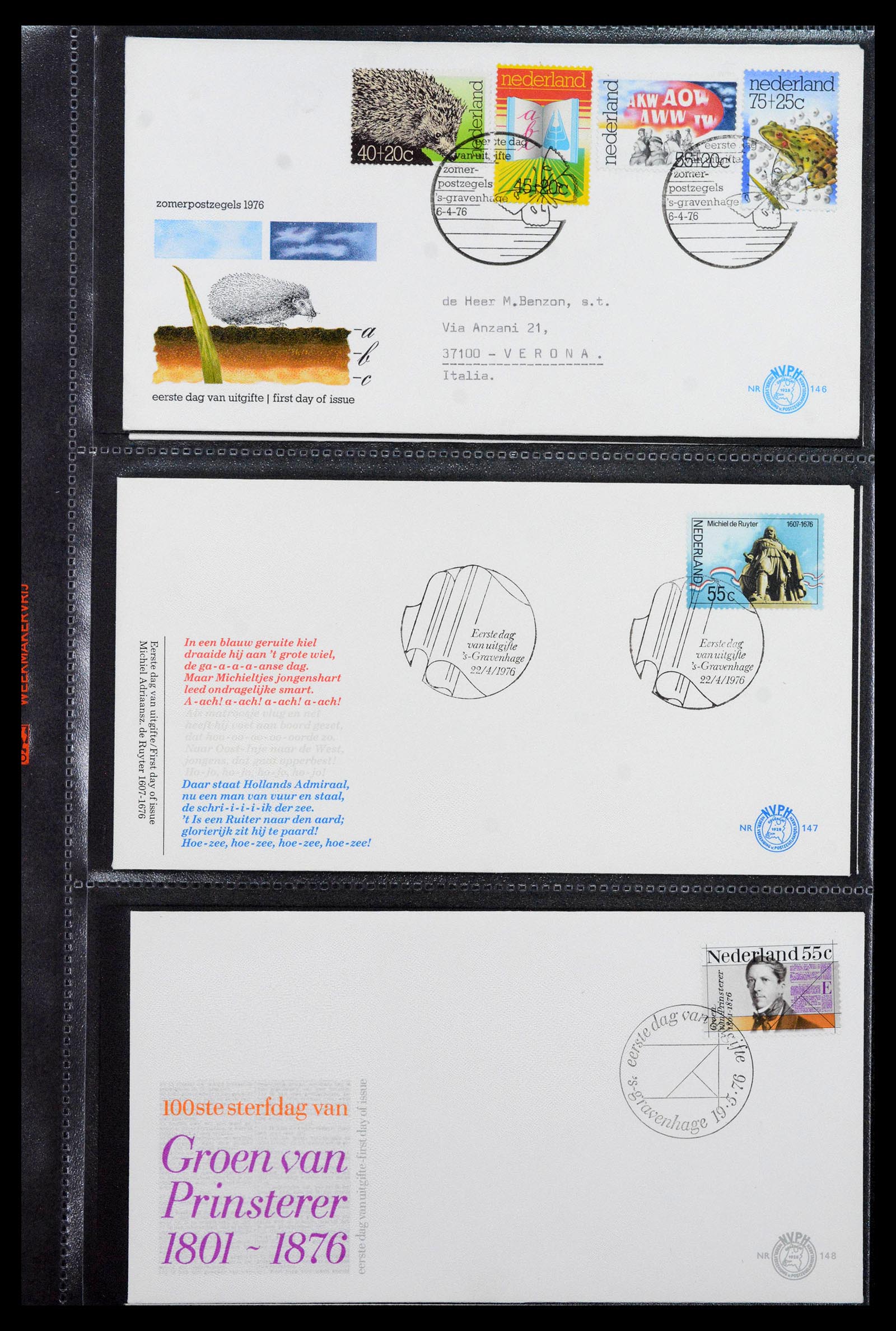 39041 0055 - Stamp collection 39041 Netherlands first day covers 1950-1977.