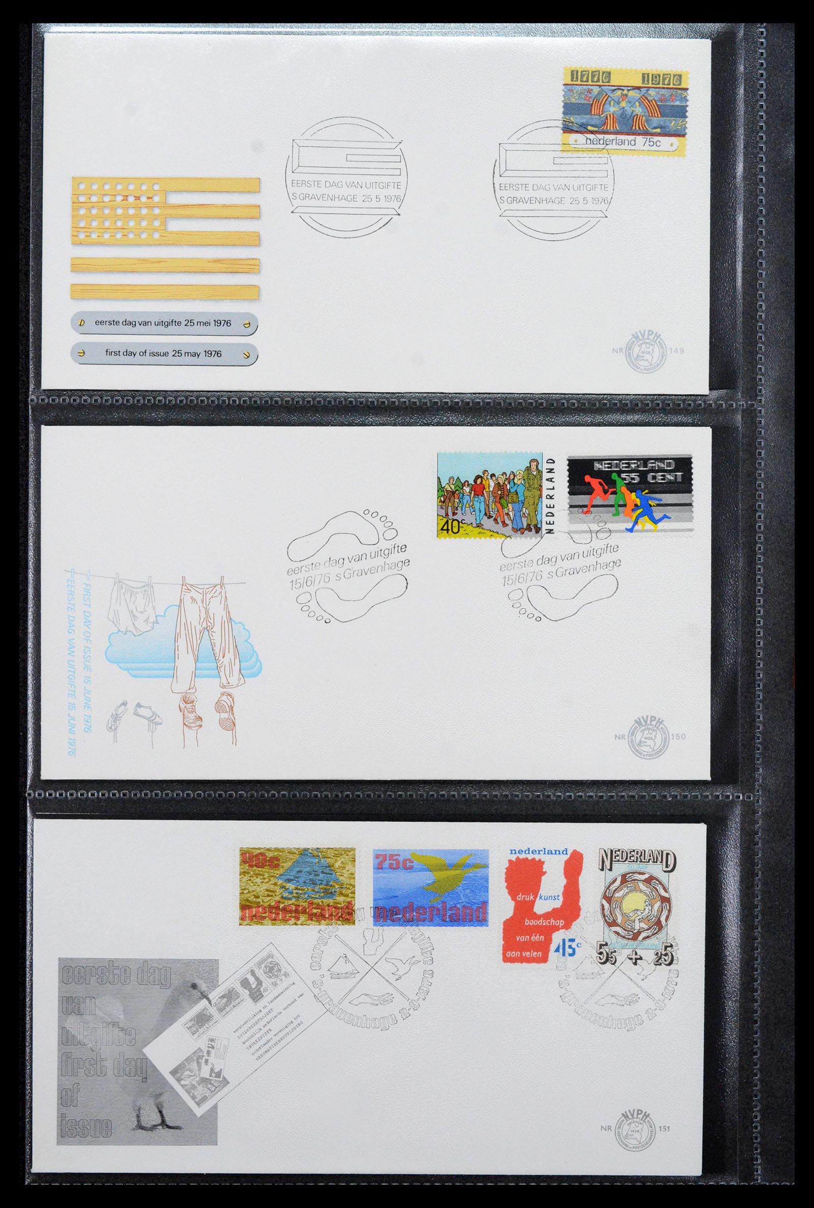 39041 0056 - Stamp collection 39041 Netherlands first day covers 1950-1977.