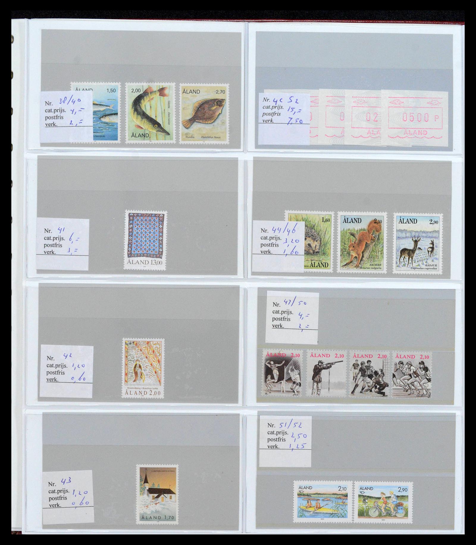 39042 0004 - Postzegelverzameling 39042 Aland 1984-2017.