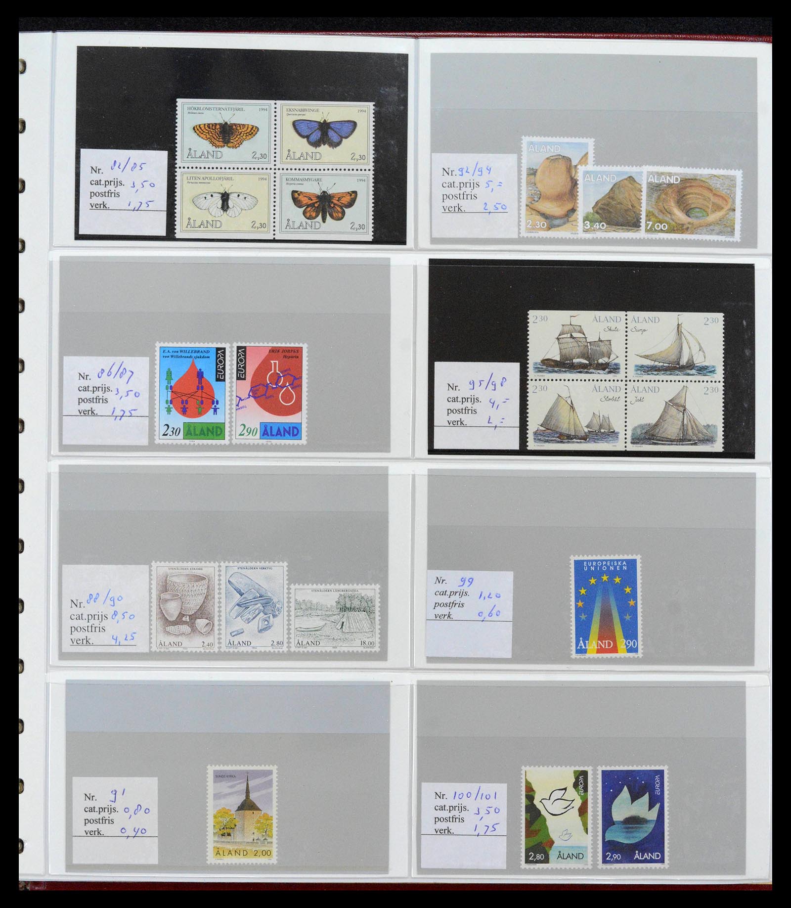 39042 0007 - Postzegelverzameling 39042 Aland 1984-2017.