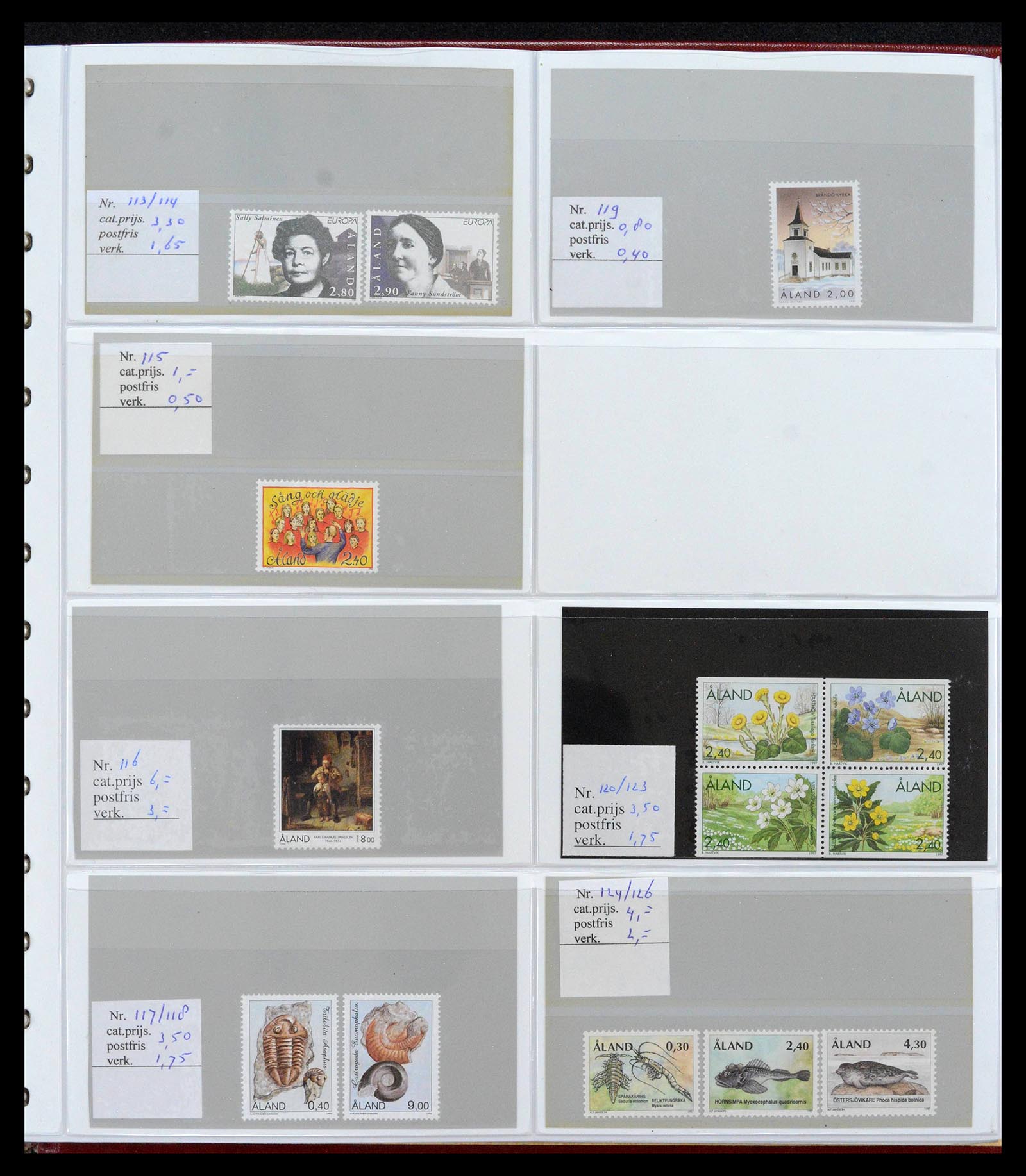 39042 0009 - Postzegelverzameling 39042 Aland 1984-2017.