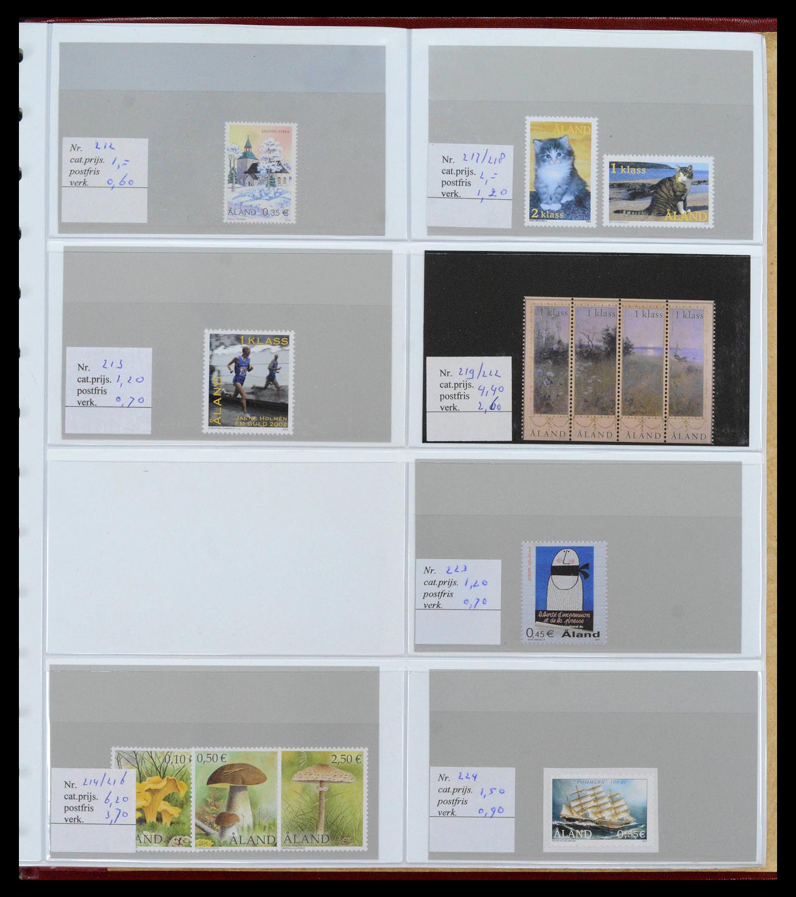 39042 0017 - Postzegelverzameling 39042 Aland 1984-2017.