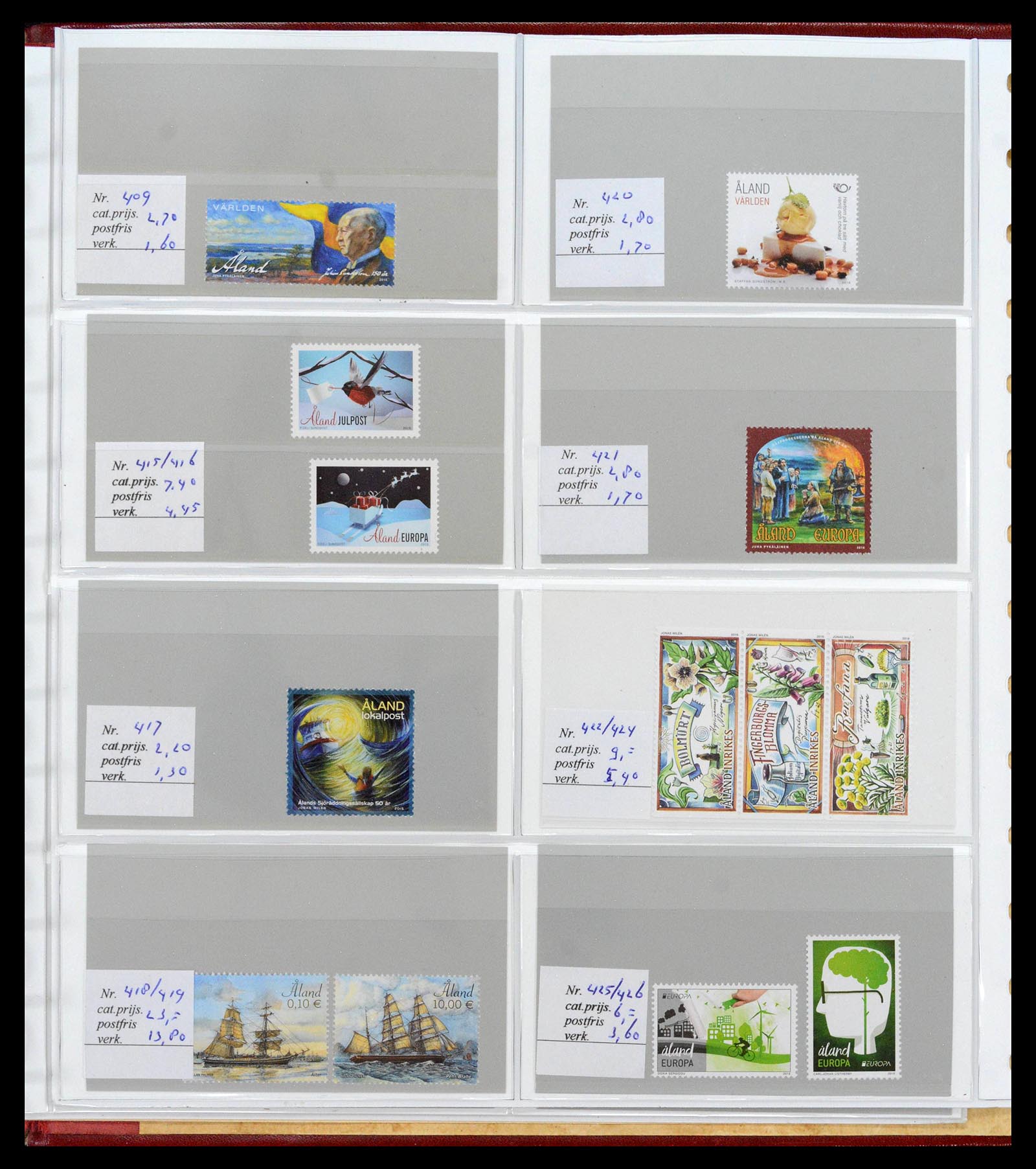 39042 0032 - Postzegelverzameling 39042 Aland 1984-2017.