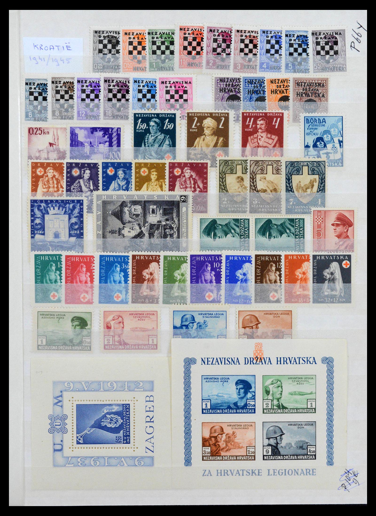 39044 0009 - Postzegelverzameling 39044 Europese landen 1900-1945.