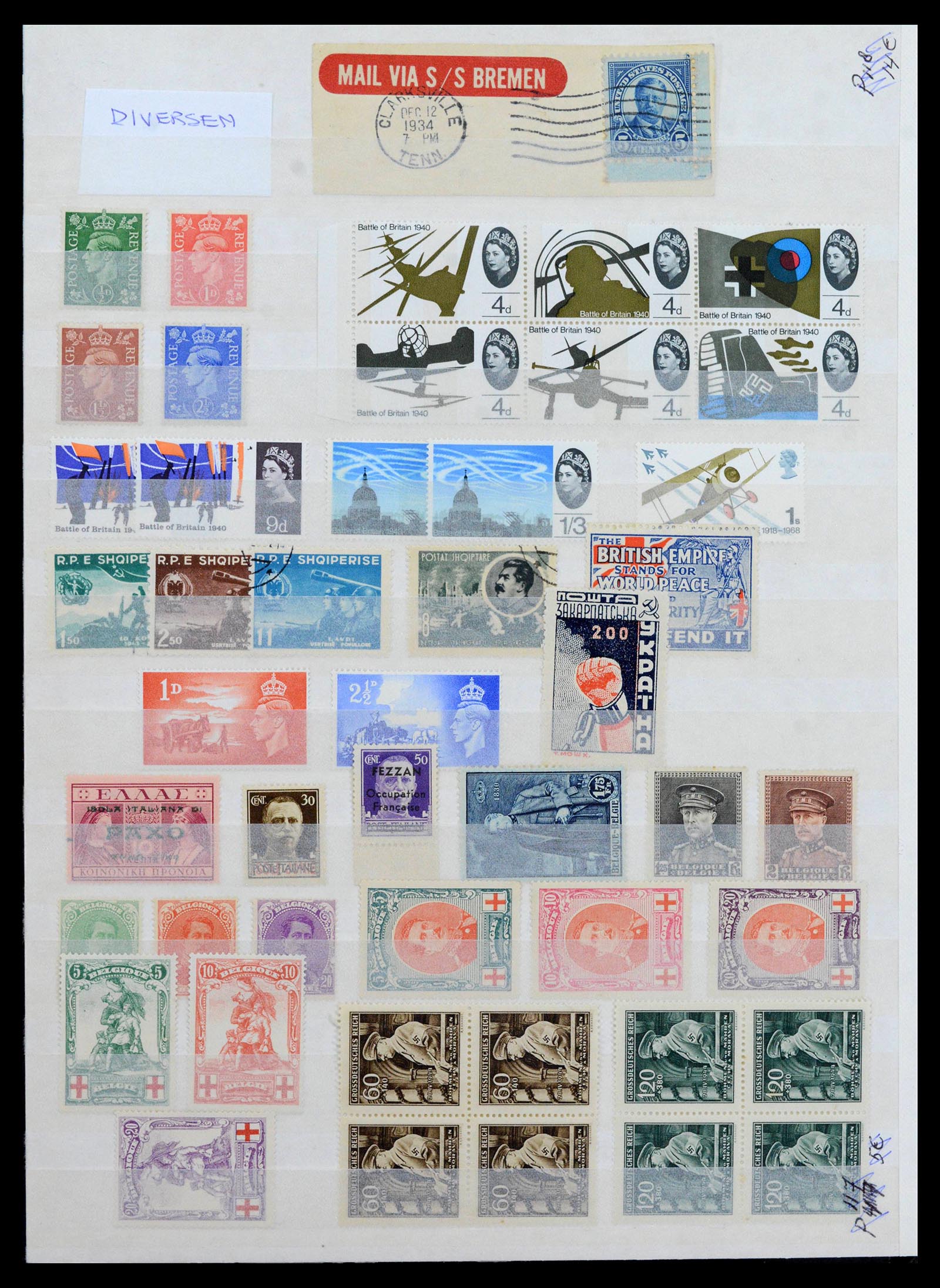 39044 0020 - Postzegelverzameling 39044 Europese landen 1900-1945.