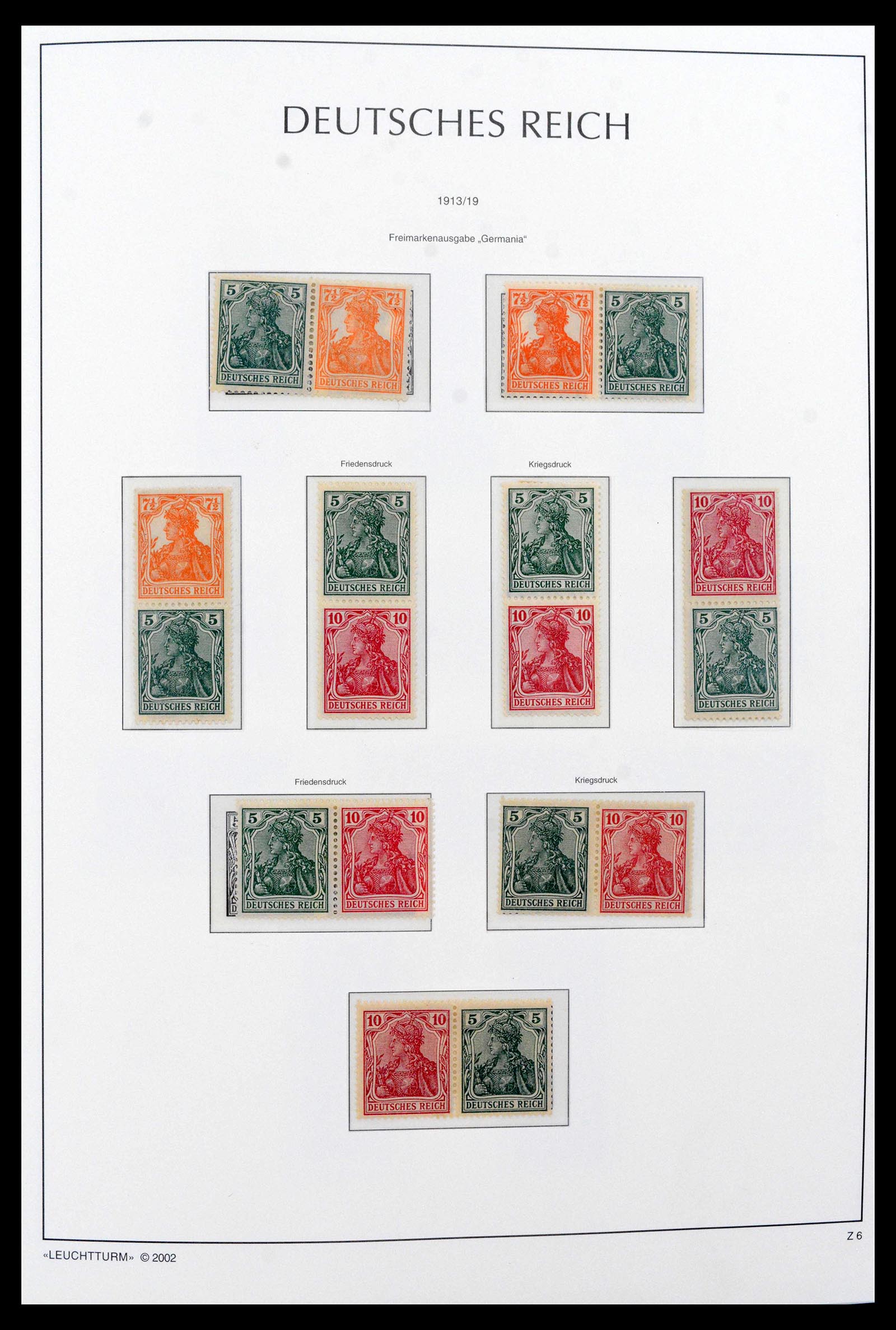 39045 0001 - Stamp collection 39045 German Reich combinations 1913-1941.