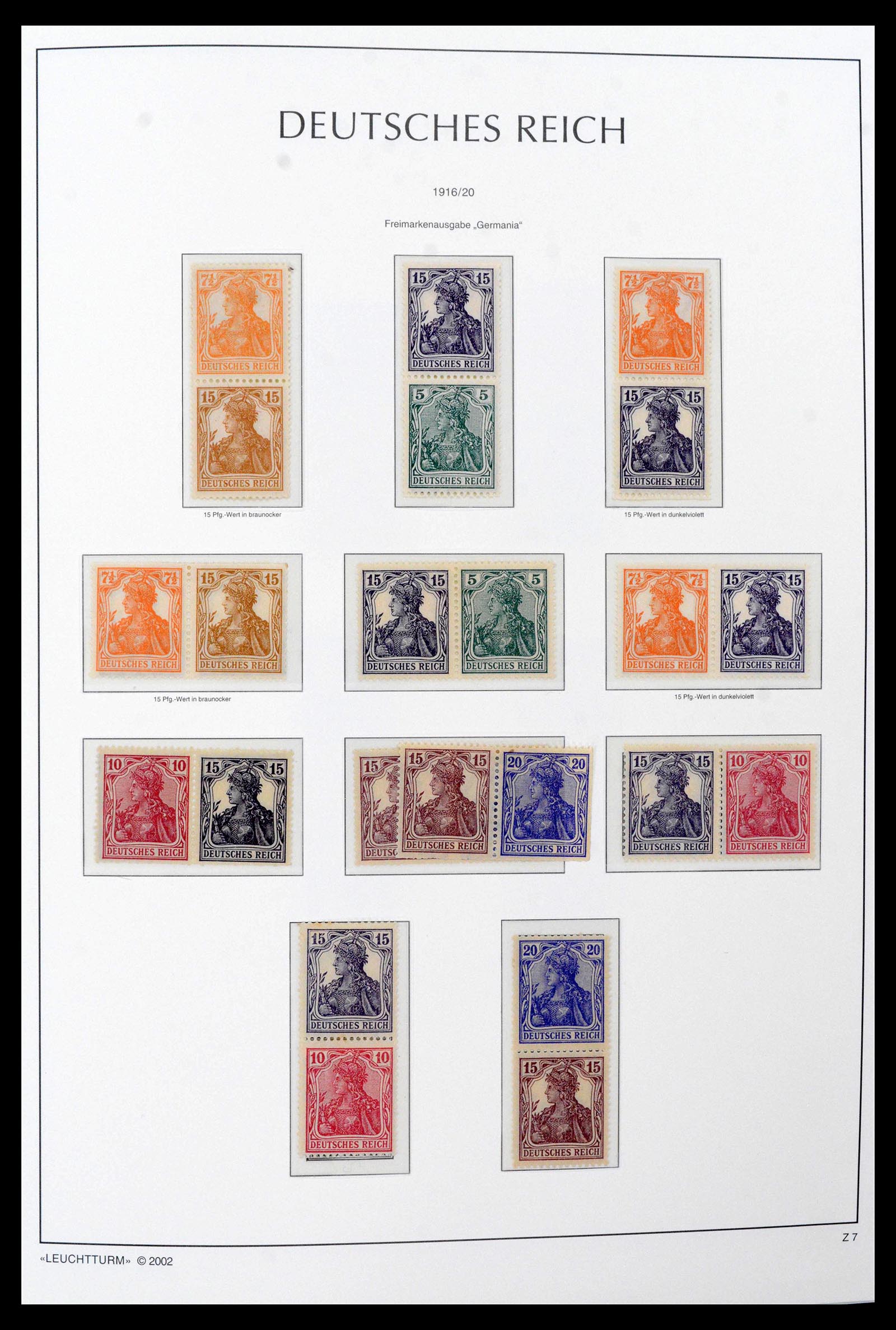 39045 0002 - Stamp collection 39045 German Reich combinations 1913-1941.