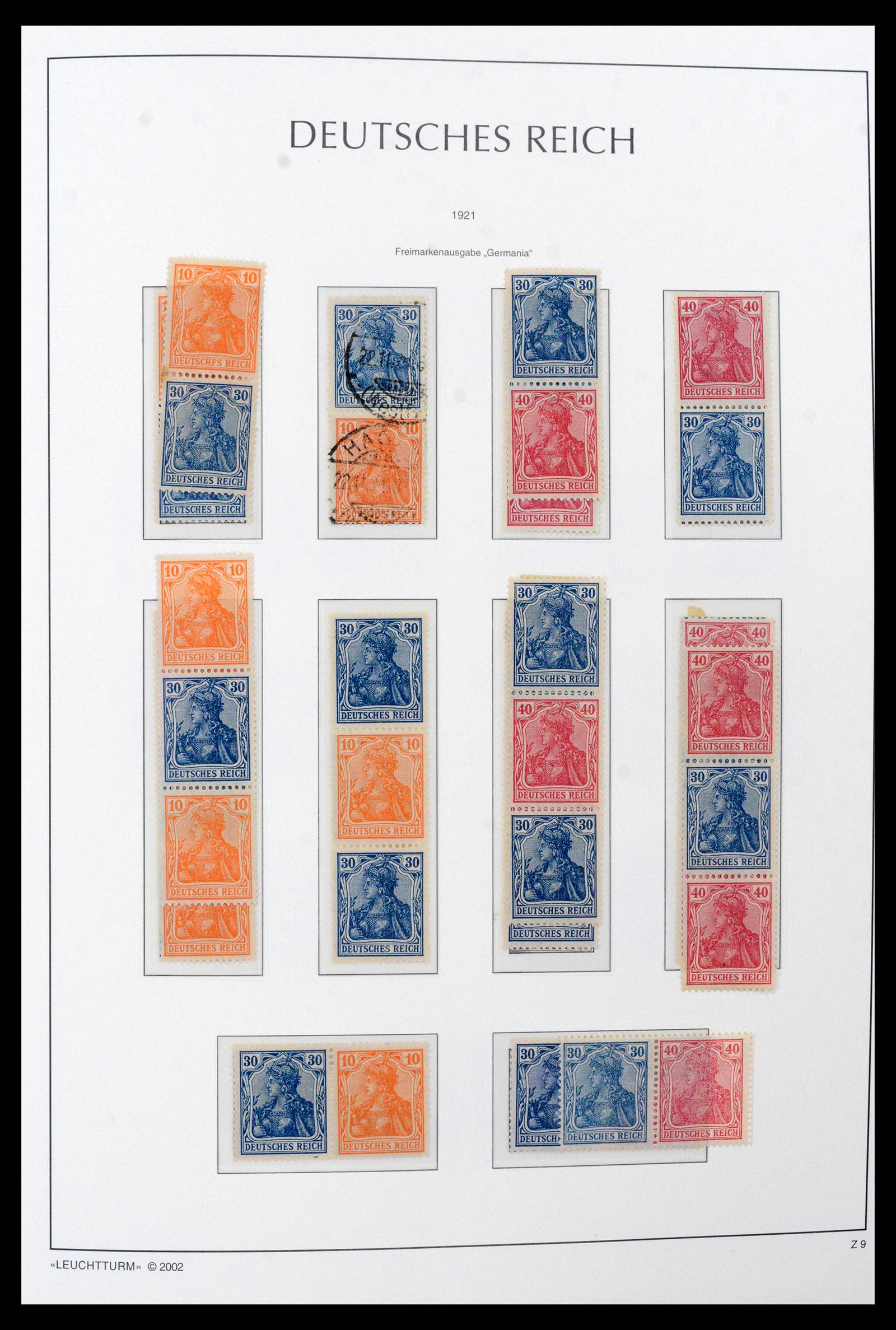 39045 0005 - Stamp collection 39045 German Reich combinations 1913-1941.