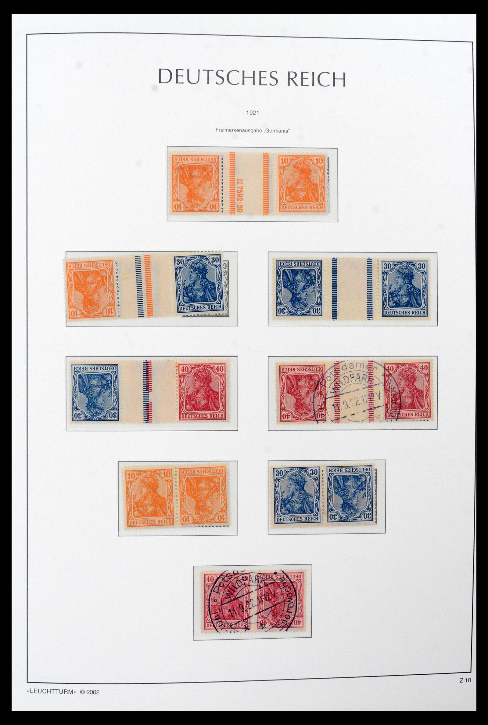 39045 0006 - Stamp collection 39045 German Reich combinations 1913-1941.