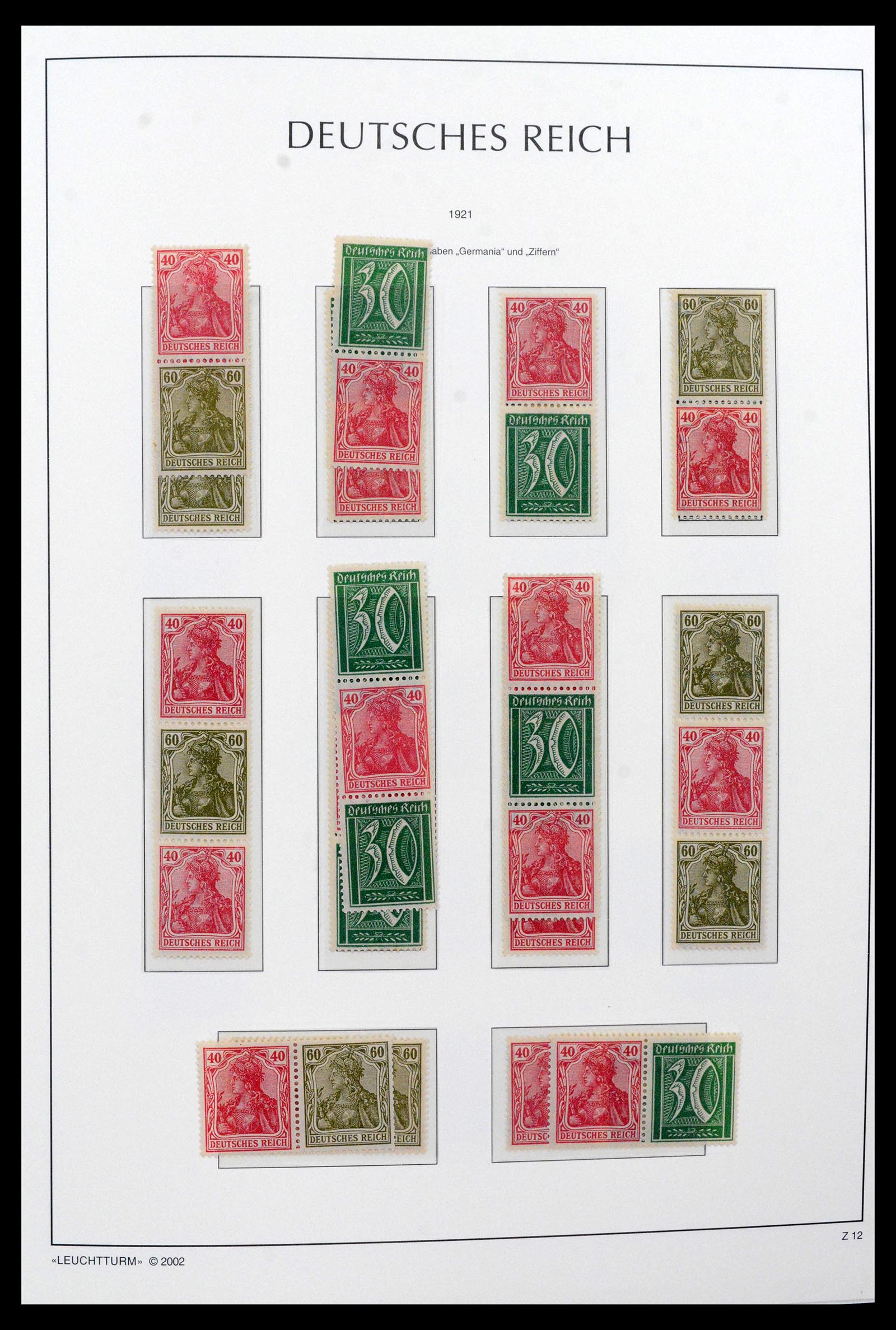 39045 0010 - Stamp collection 39045 German Reich combinations 1913-1941.