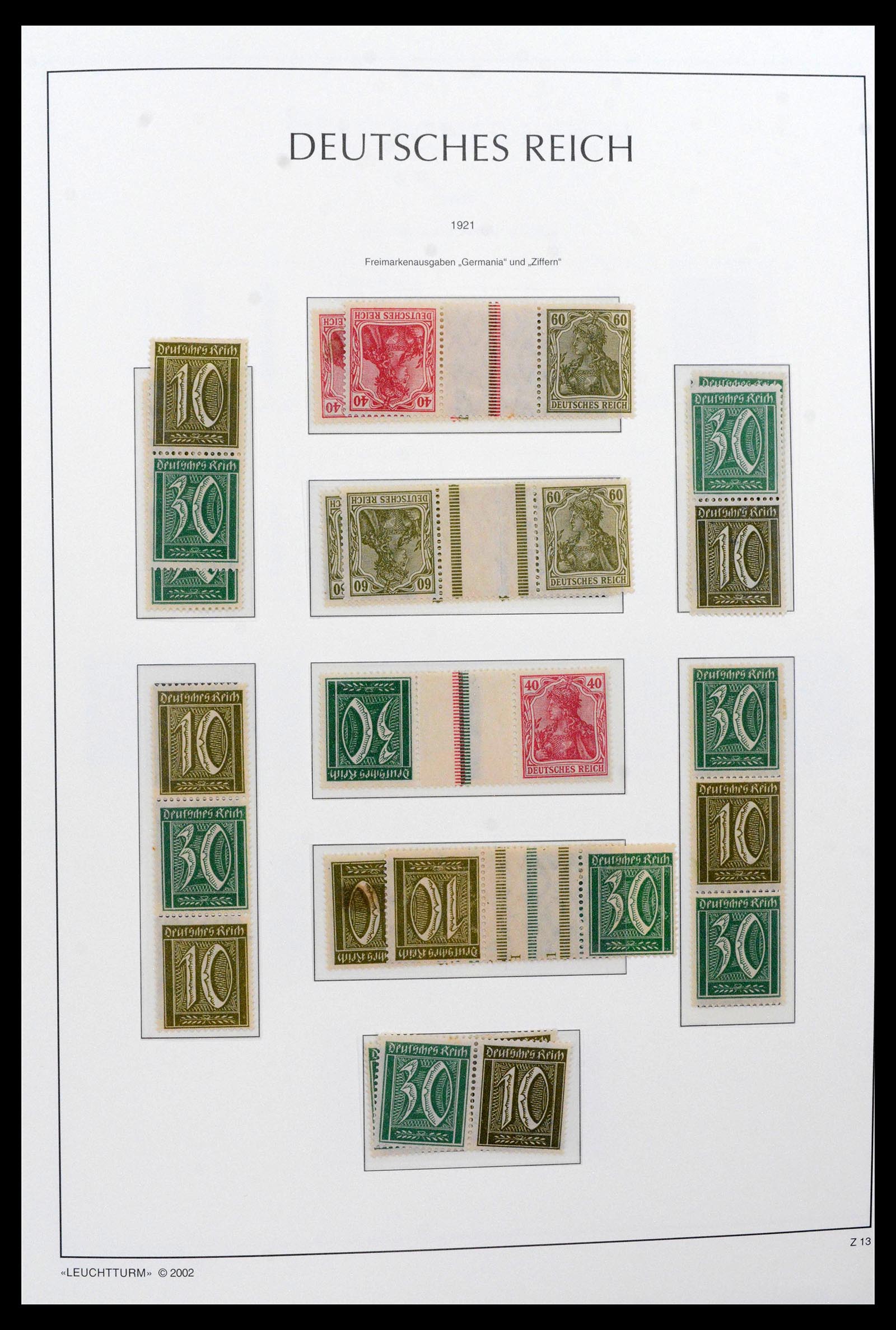 39045 0011 - Stamp collection 39045 German Reich combinations 1913-1941.