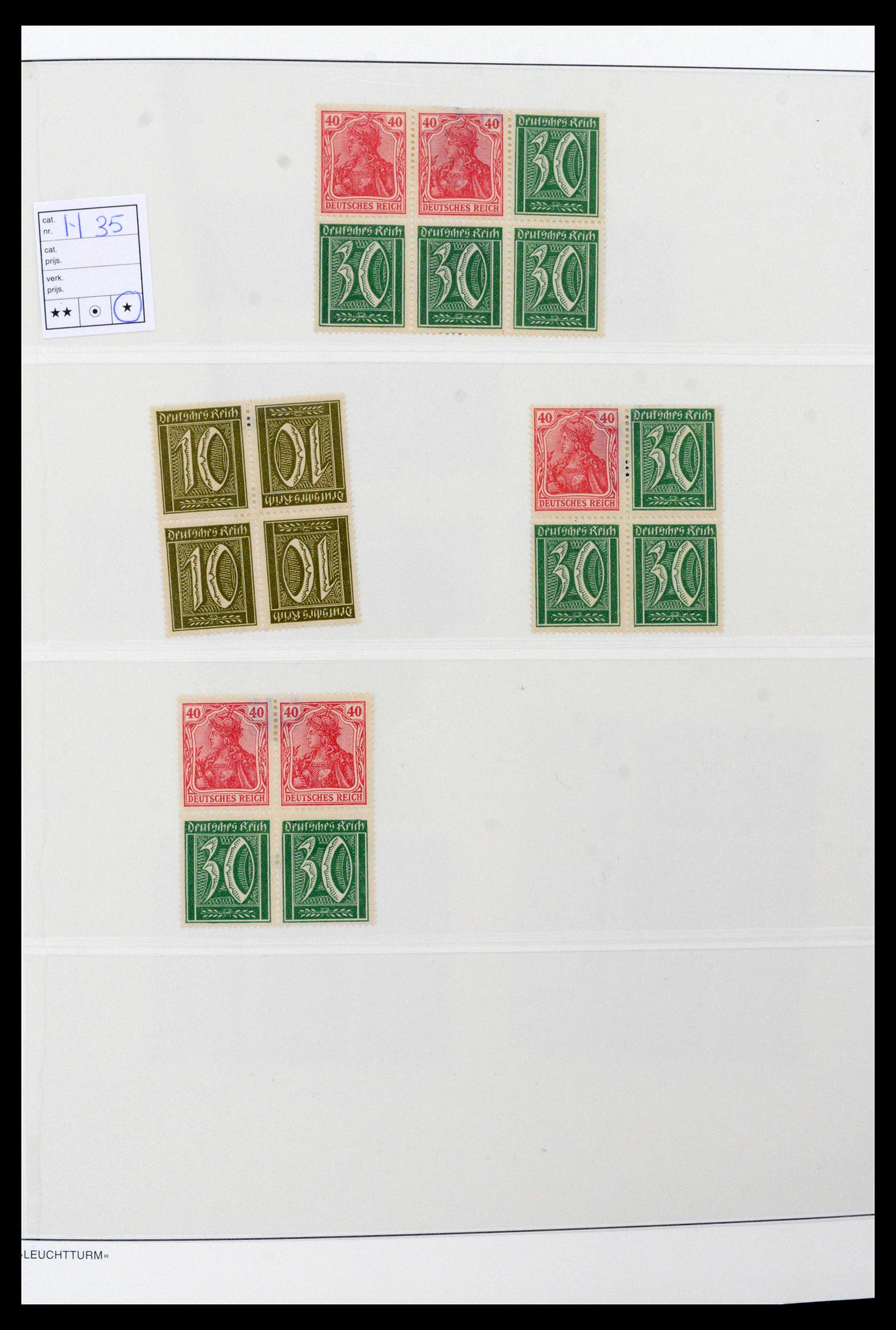 39045 0013 - Postzegelverzameling 39045 Duitse Rijk combinaties 1913-1941.