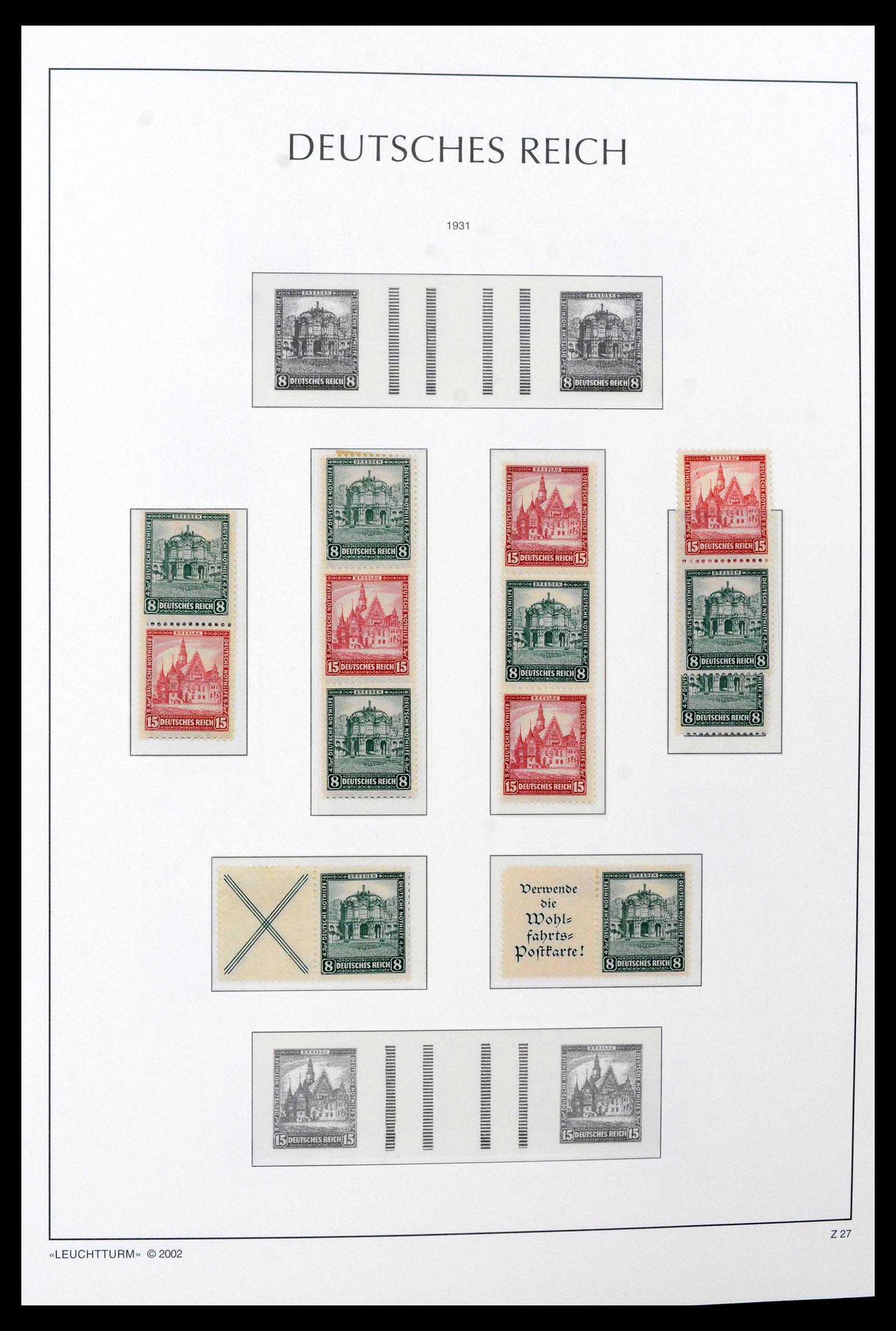 39045 0030 - Postzegelverzameling 39045 Duitse Rijk combinaties 1913-1941.