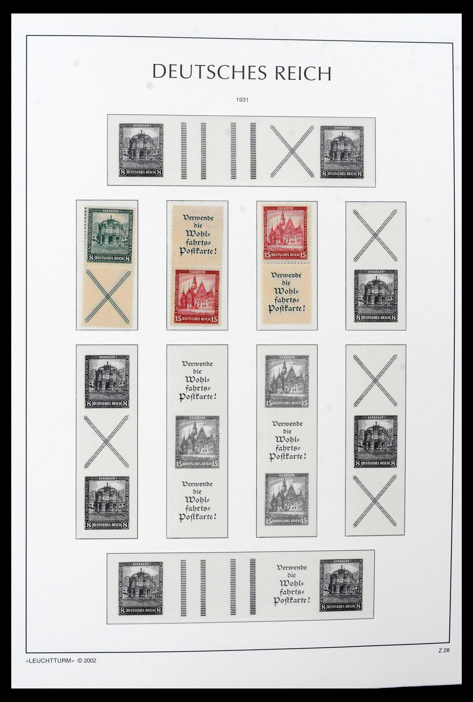 39045 0031 - Stamp collection 39045 German Reich combinations 1913-1941.