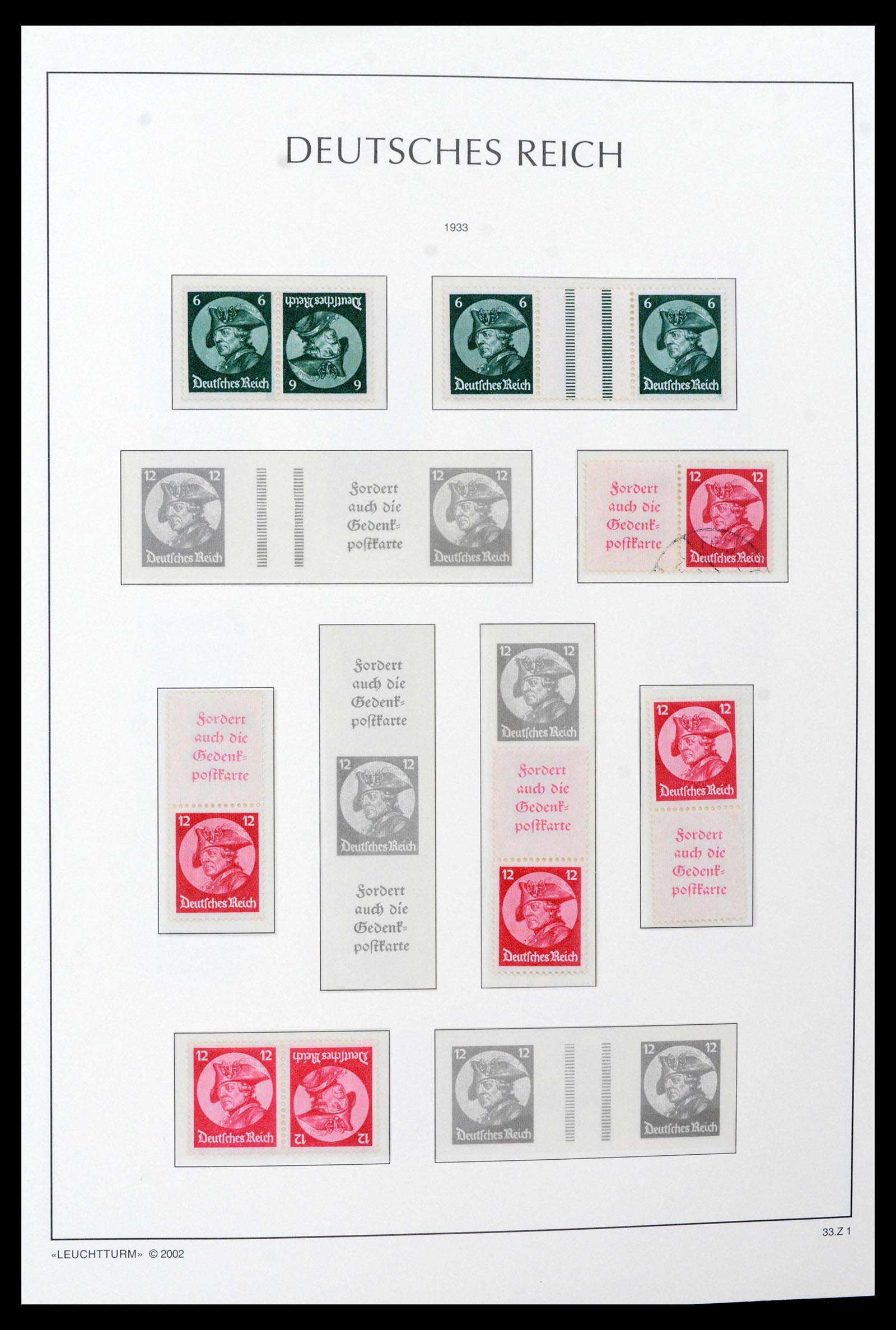 39045 0033 - Postzegelverzameling 39045 Duitse Rijk combinaties 1913-1941.