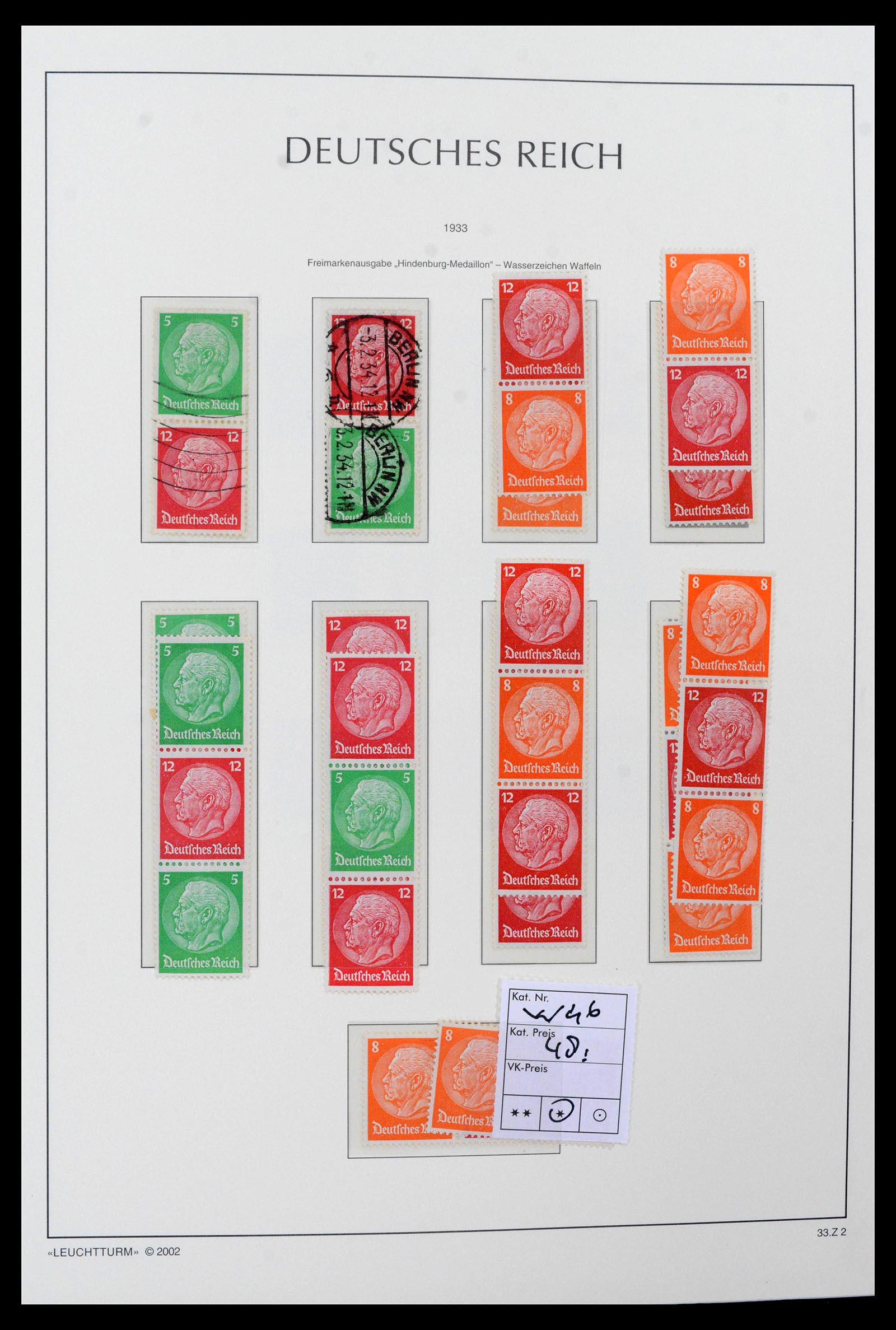 39045 0034 - Postzegelverzameling 39045 Duitse Rijk combinaties 1913-1941.