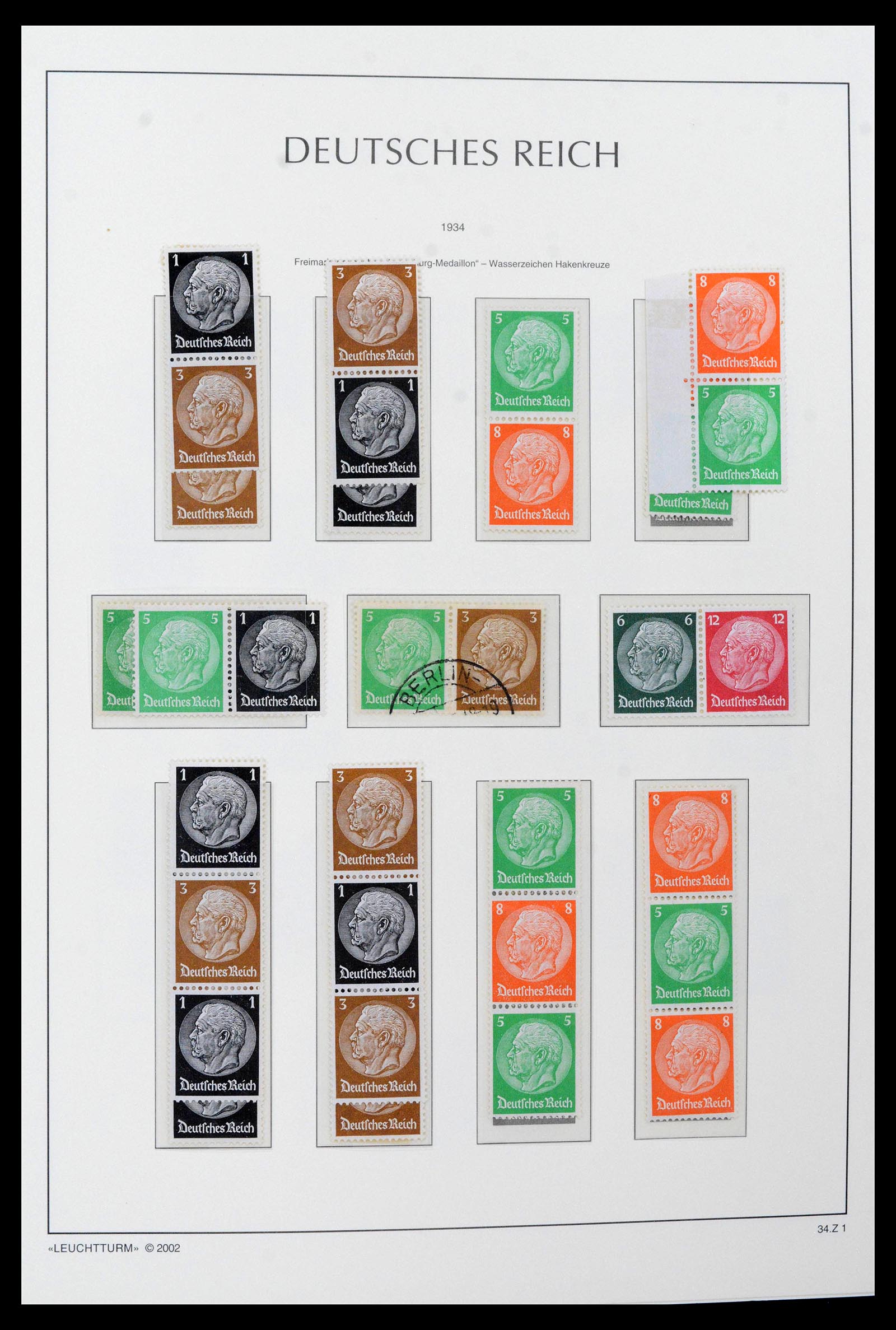 39045 0038 - Postzegelverzameling 39045 Duitse Rijk combinaties 1913-1941.