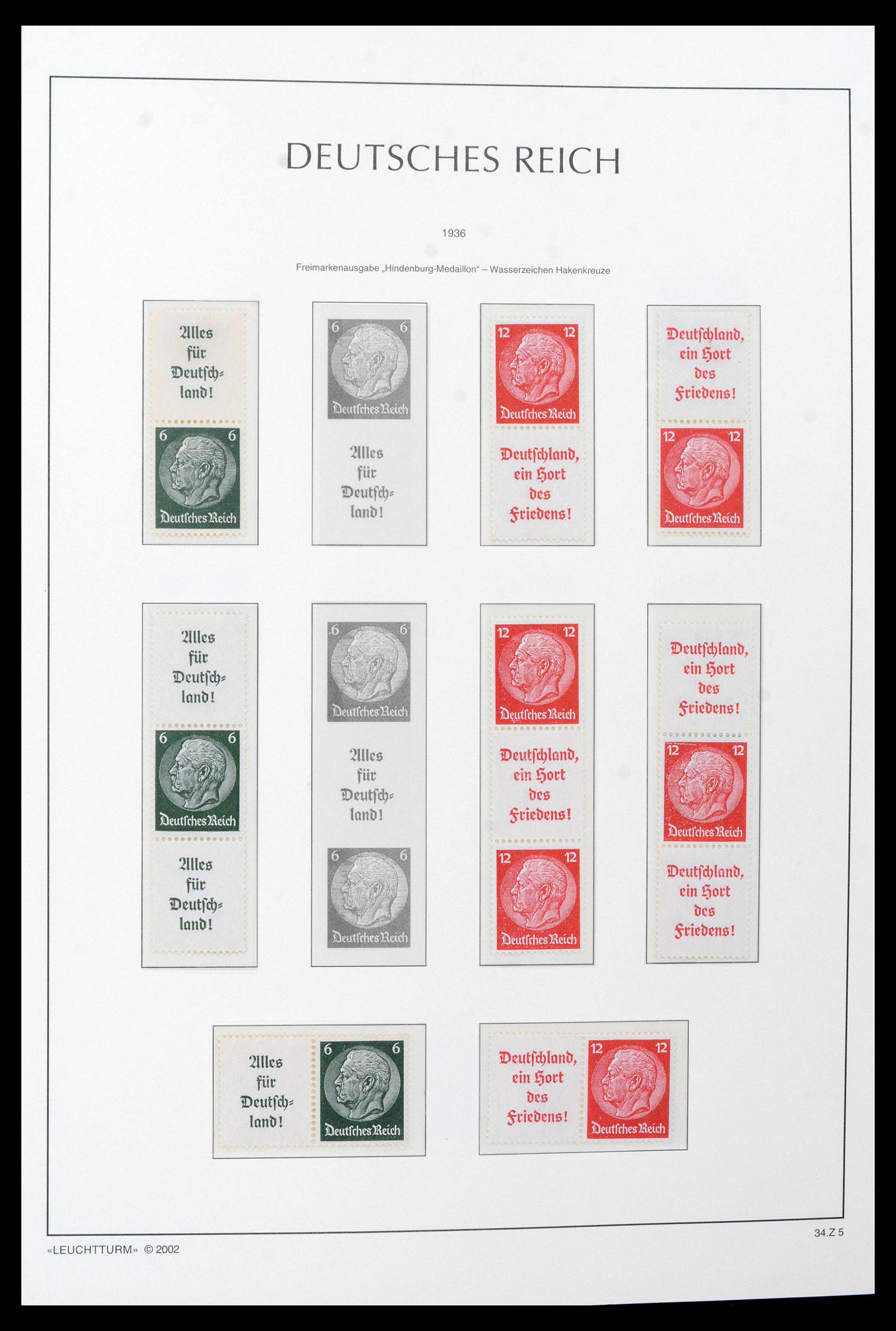 39045 0042 - Stamp collection 39045 German Reich combinations 1913-1941.