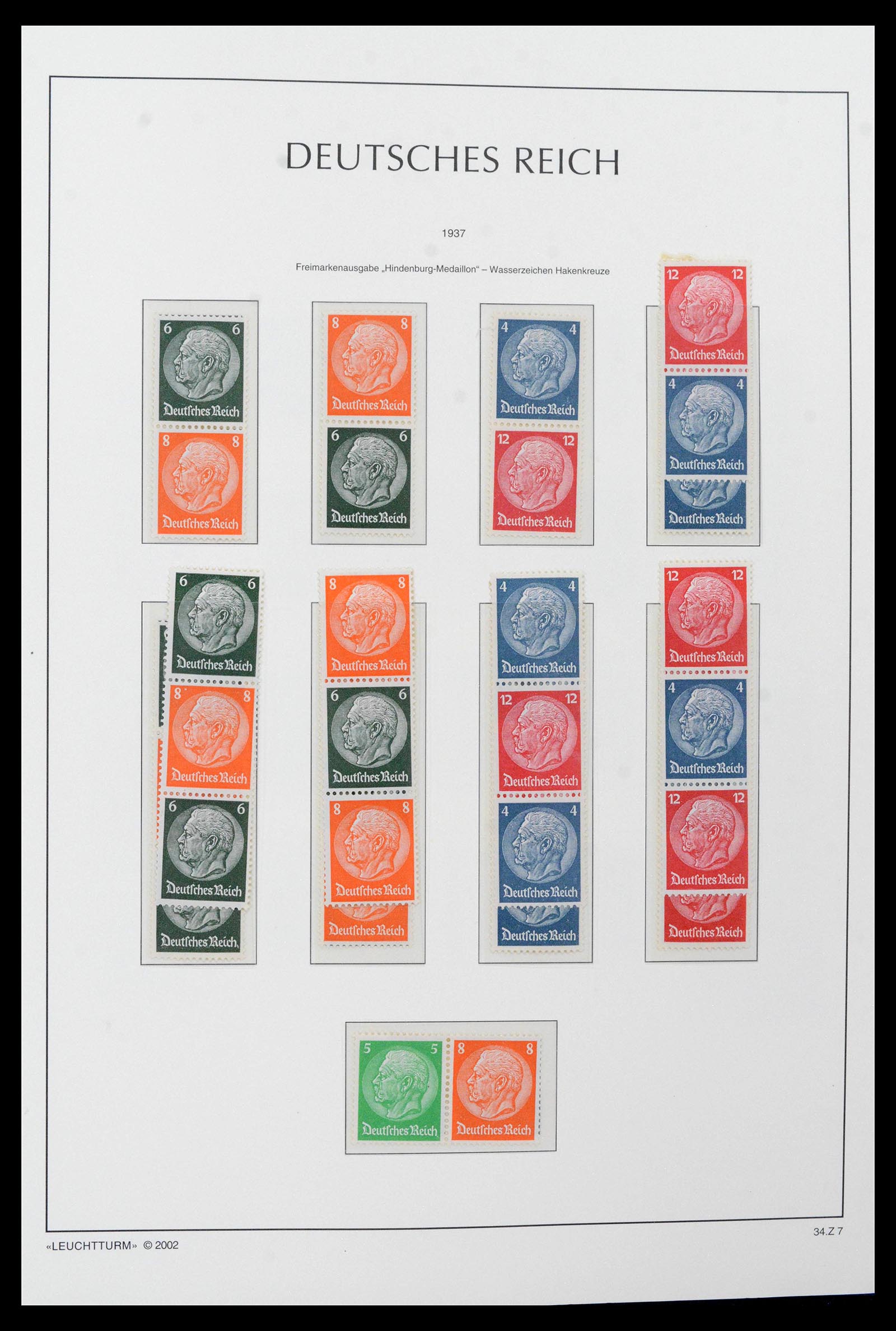 39045 0044 - Postzegelverzameling 39045 Duitse Rijk combinaties 1913-1941.