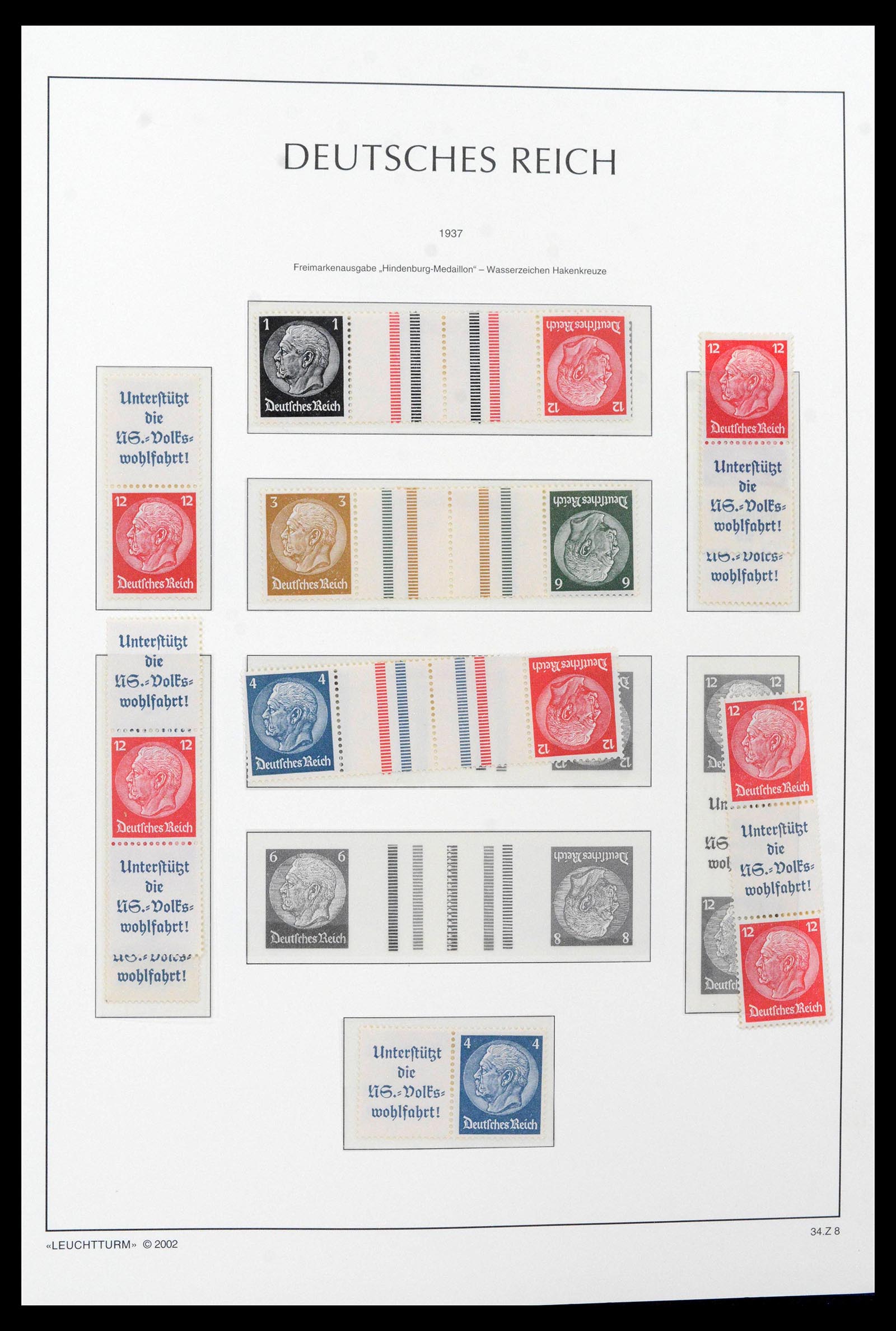 39045 0045 - Stamp collection 39045 German Reich combinations 1913-1941.
