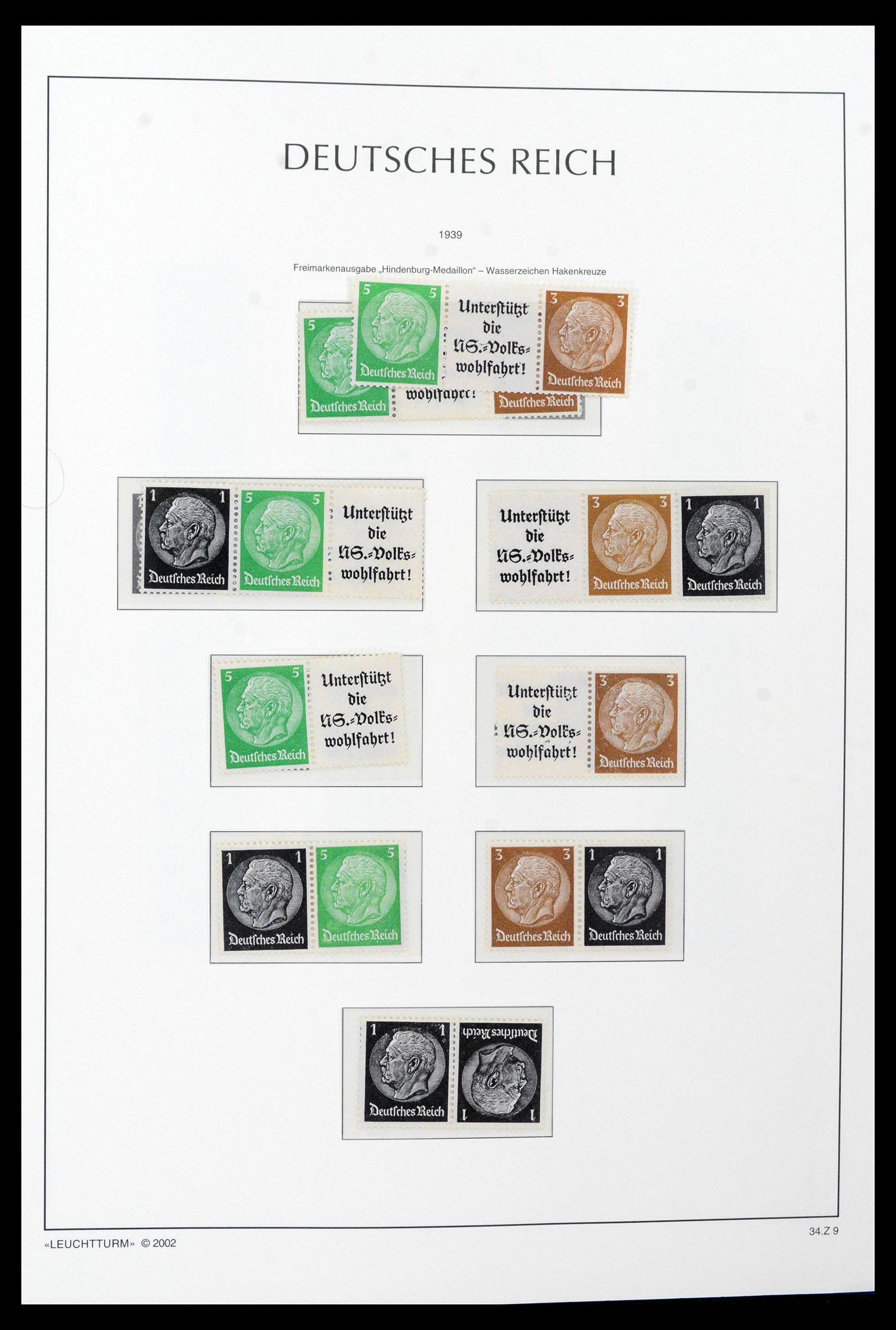 39045 0046 - Stamp collection 39045 German Reich combinations 1913-1941.