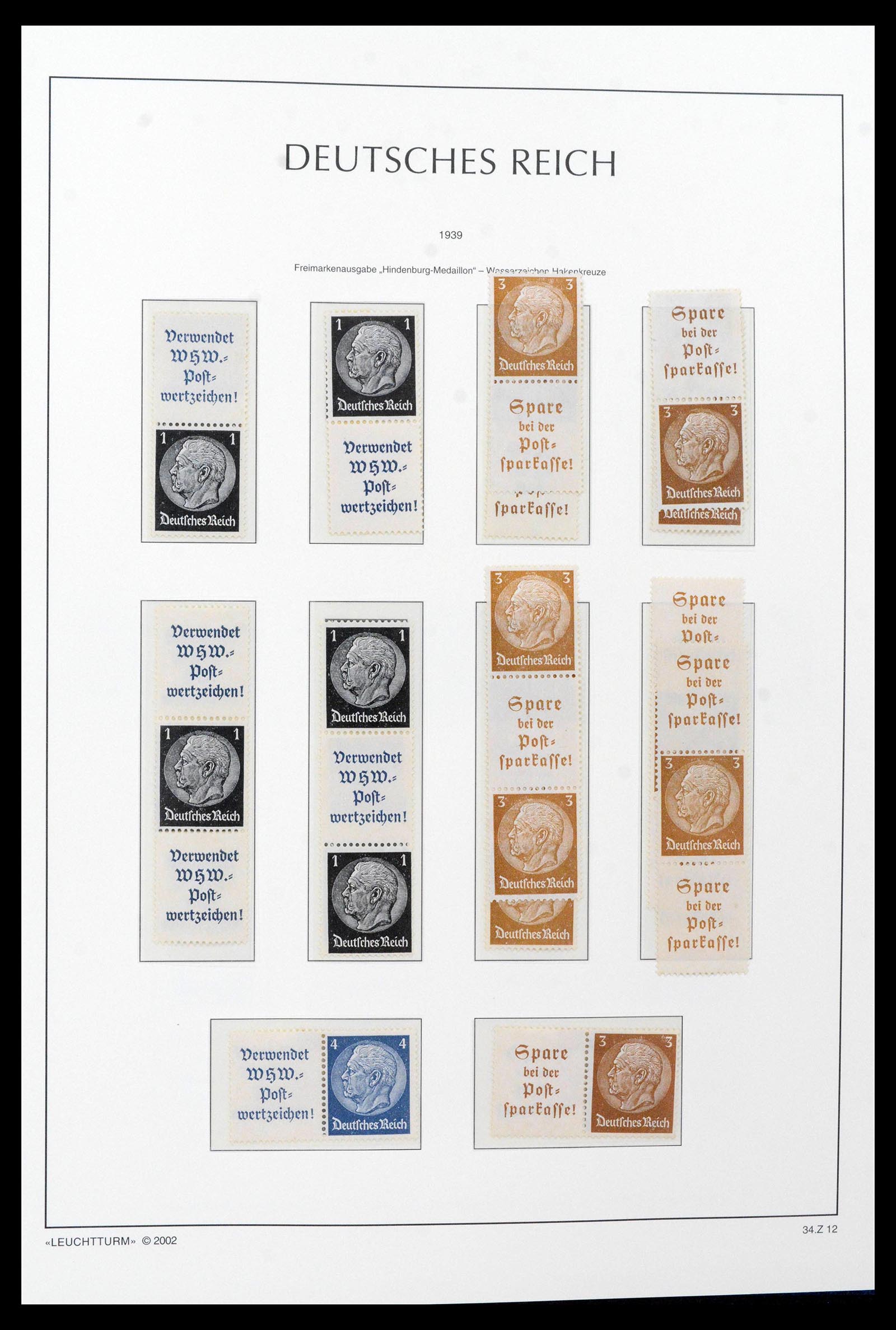 39045 0049 - Stamp collection 39045 German Reich combinations 1913-1941.