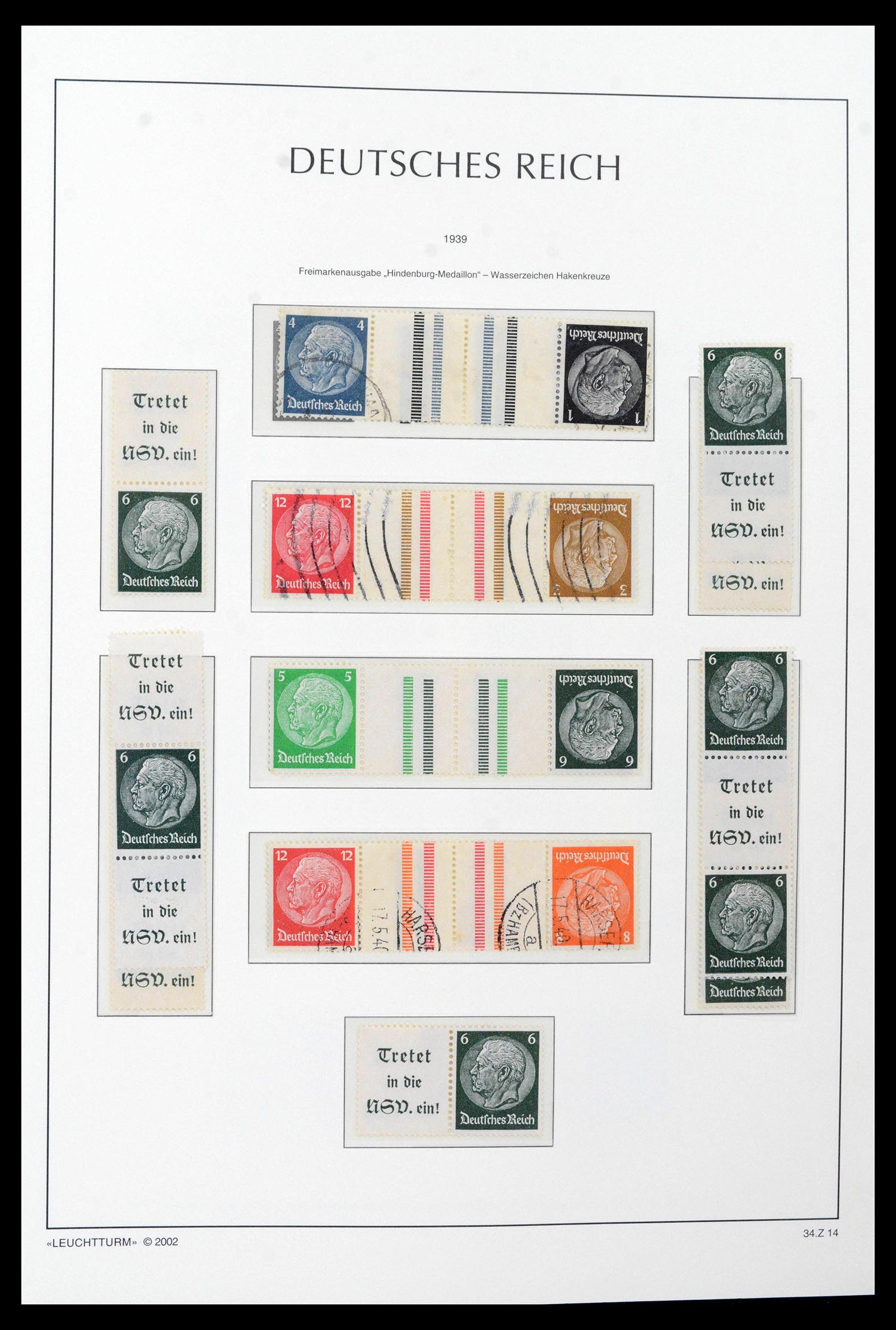 39045 0051 - Postzegelverzameling 39045 Duitse Rijk combinaties 1913-1941.