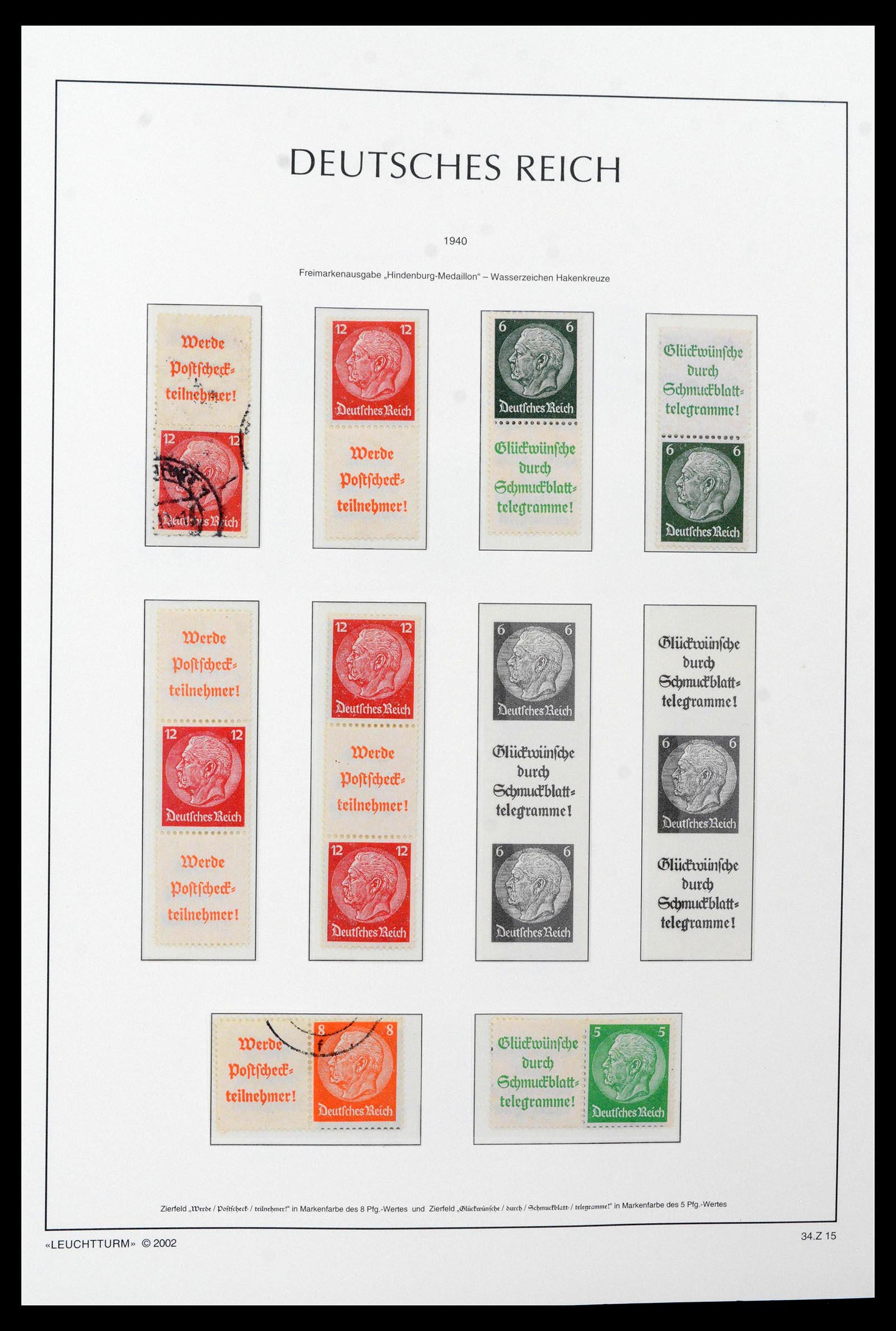 39045 0052 - Stamp collection 39045 German Reich combinations 1913-1941.