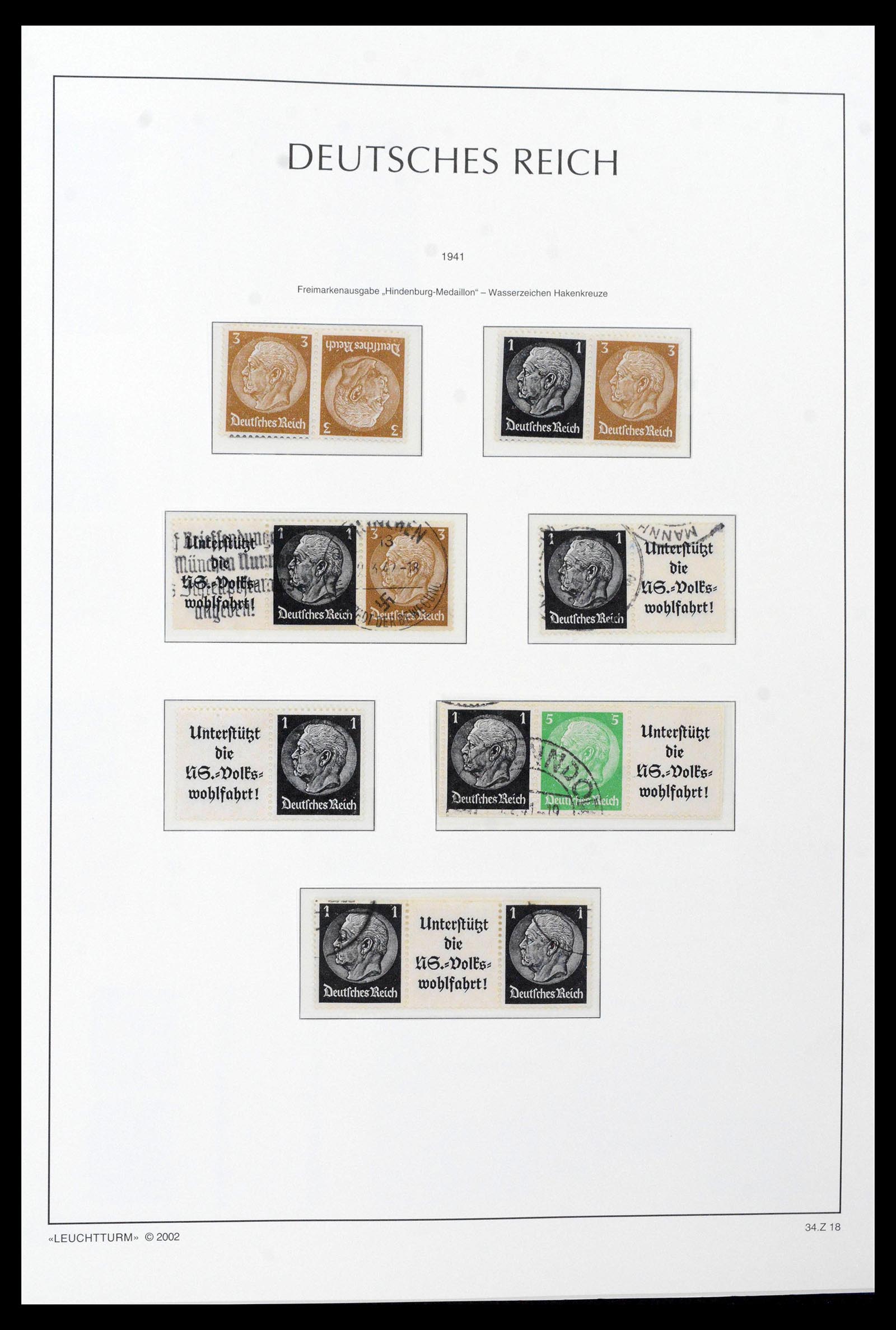 39045 0055 - Stamp collection 39045 German Reich combinations 1913-1941.