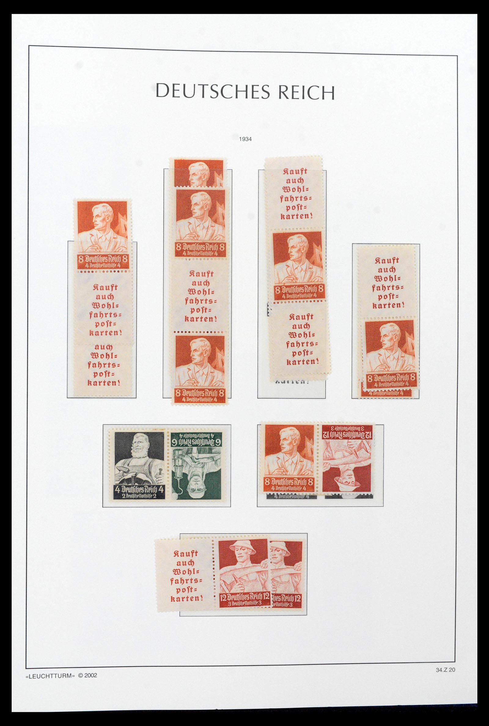 39045 0061 - Postzegelverzameling 39045 Duitse Rijk combinaties 1913-1941.