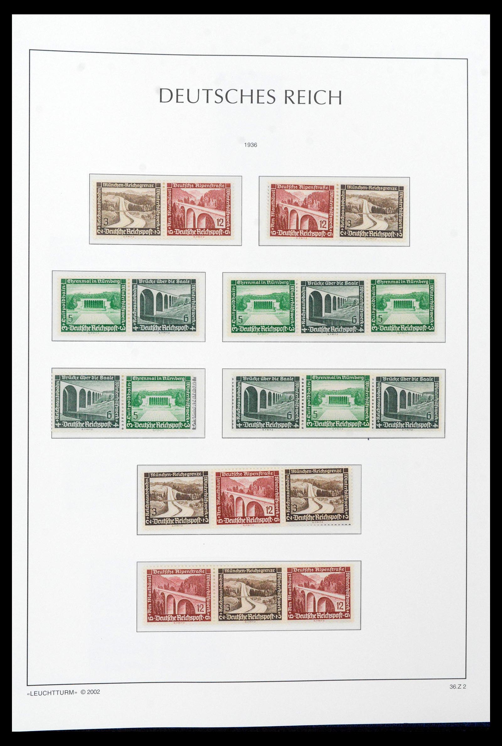 39045 0069 - Stamp collection 39045 German Reich combinations 1913-1941.