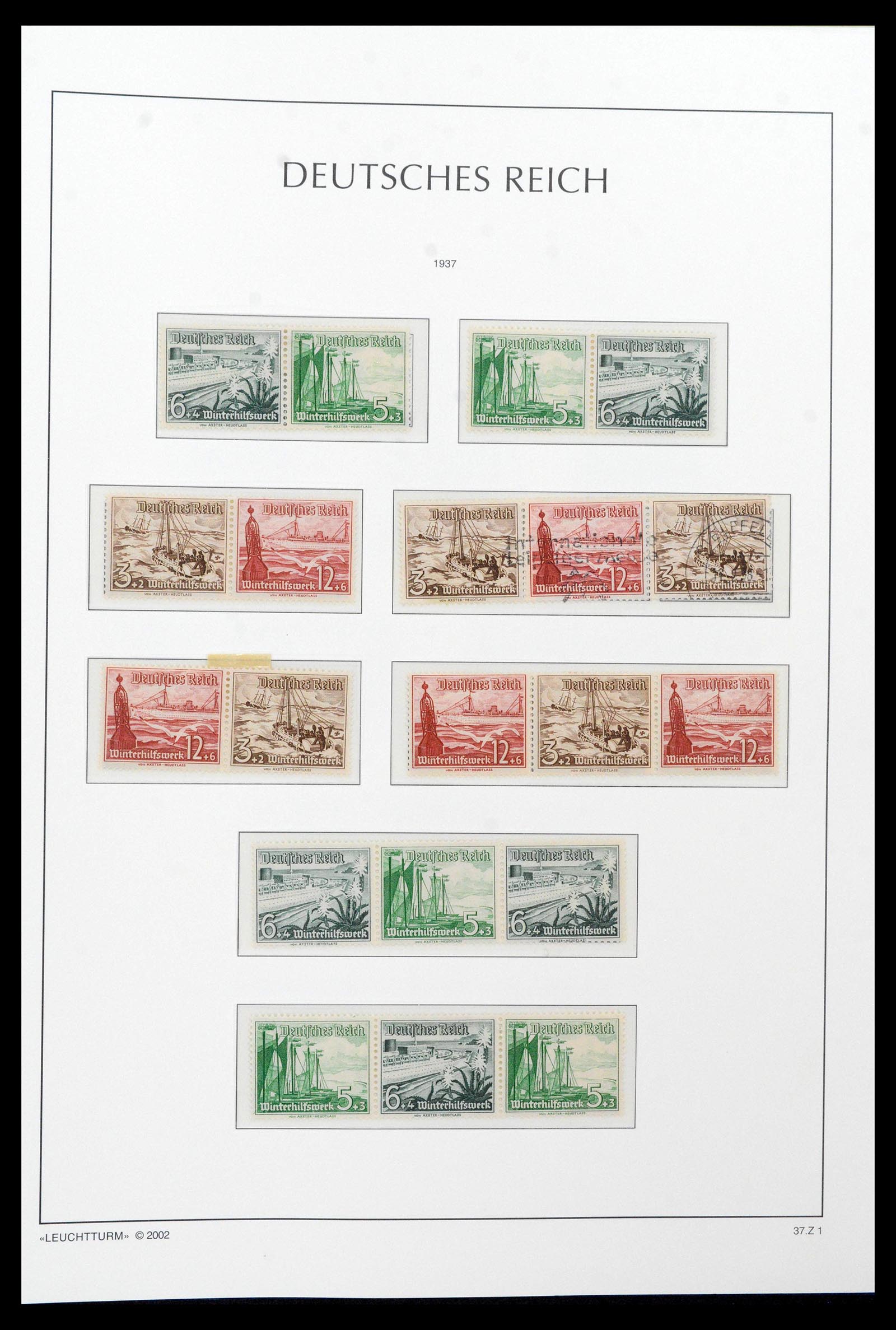 39045 0071 - Postzegelverzameling 39045 Duitse Rijk combinaties 1913-1941.