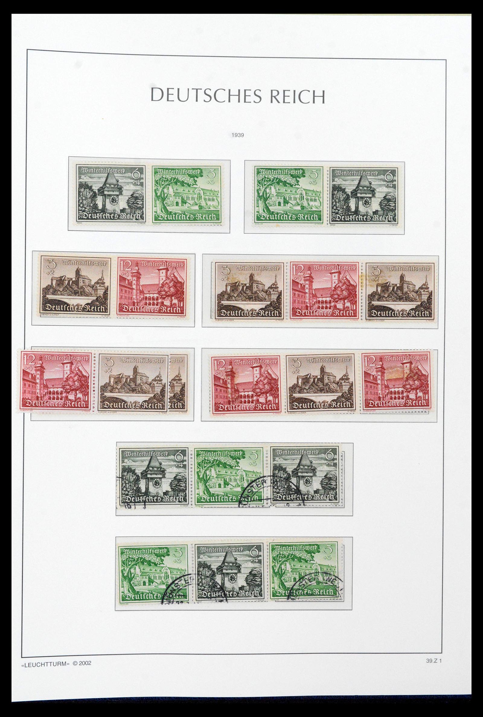 39045 0076 - Postzegelverzameling 39045 Duitse Rijk combinaties 1913-1941.