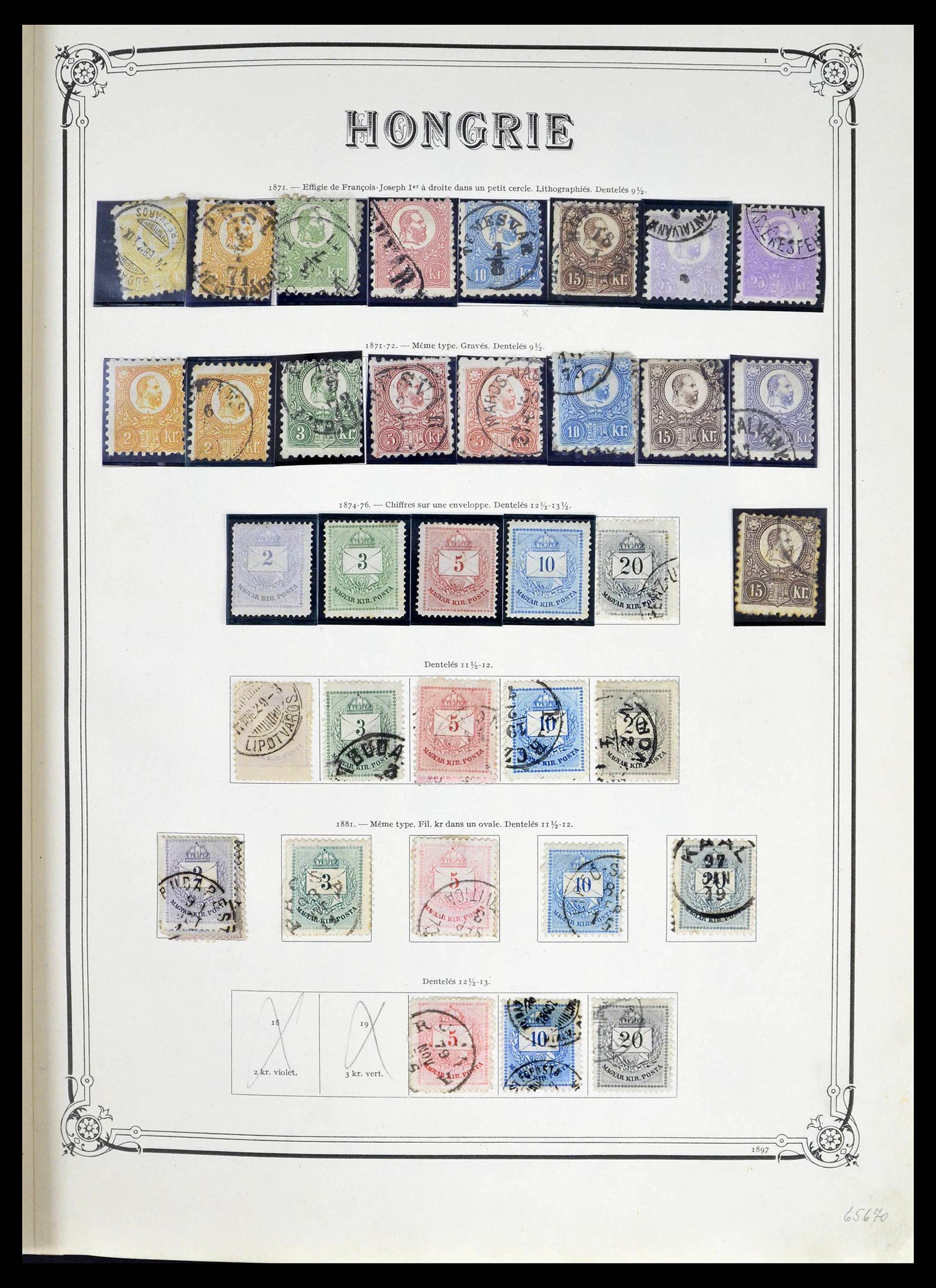 39050 0001 - Postzegelverzameling 39050 Hongarije 1871-1963.