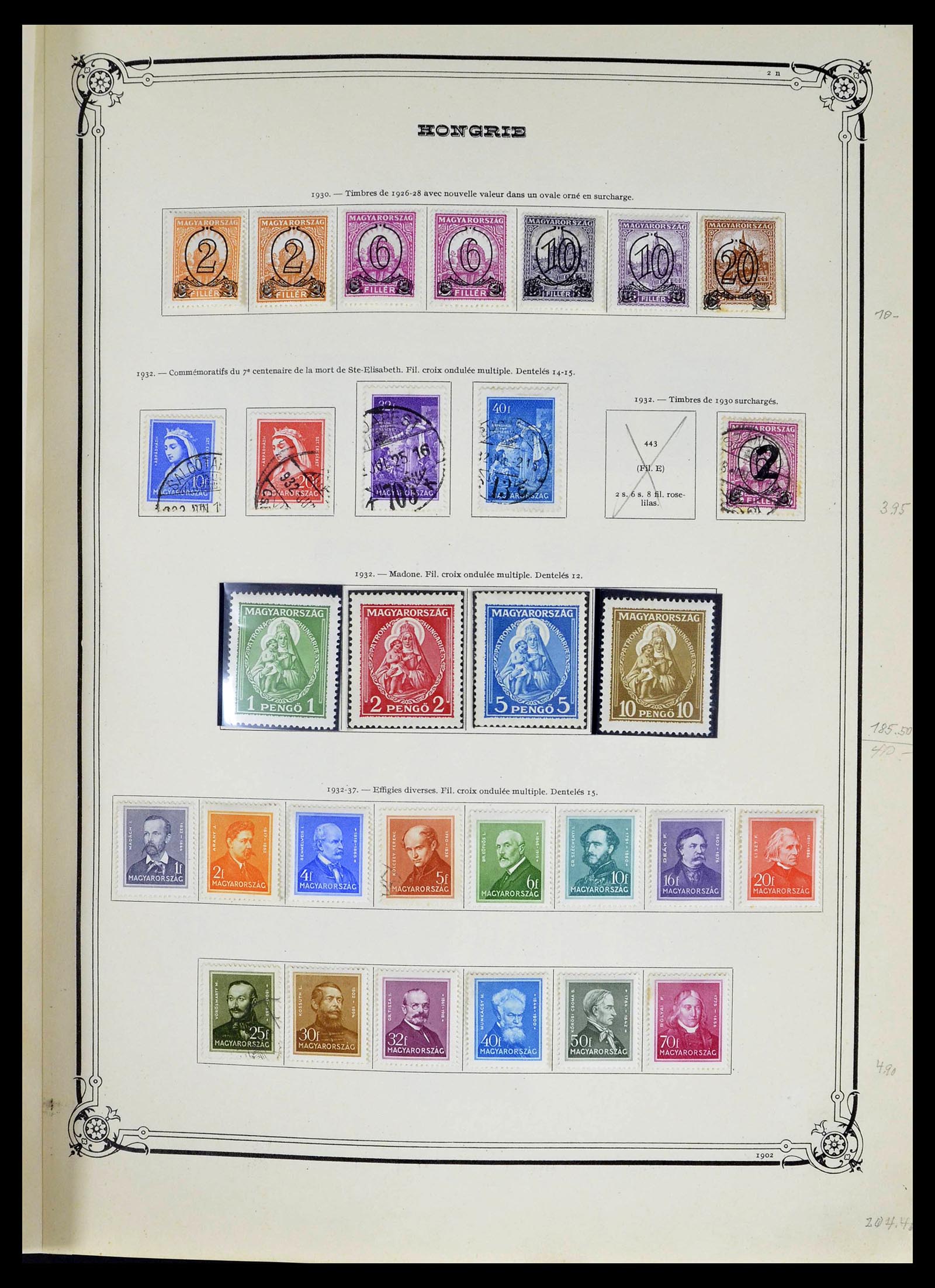 39050 0017 - Postzegelverzameling 39050 Hongarije 1871-1963.