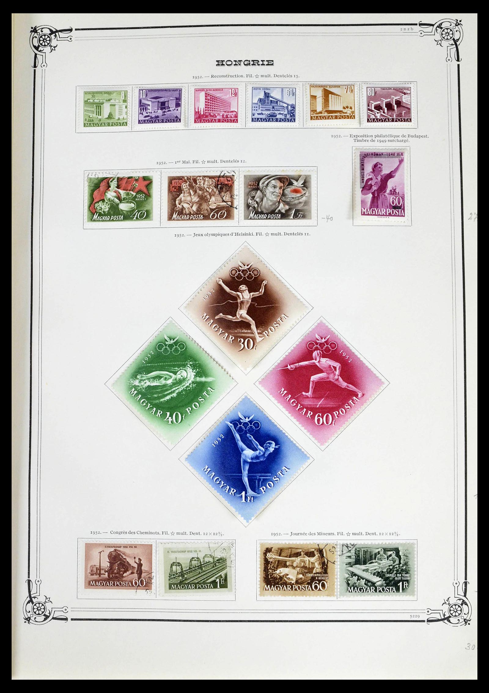 39050 0045 - Postzegelverzameling 39050 Hongarije 1871-1963.
