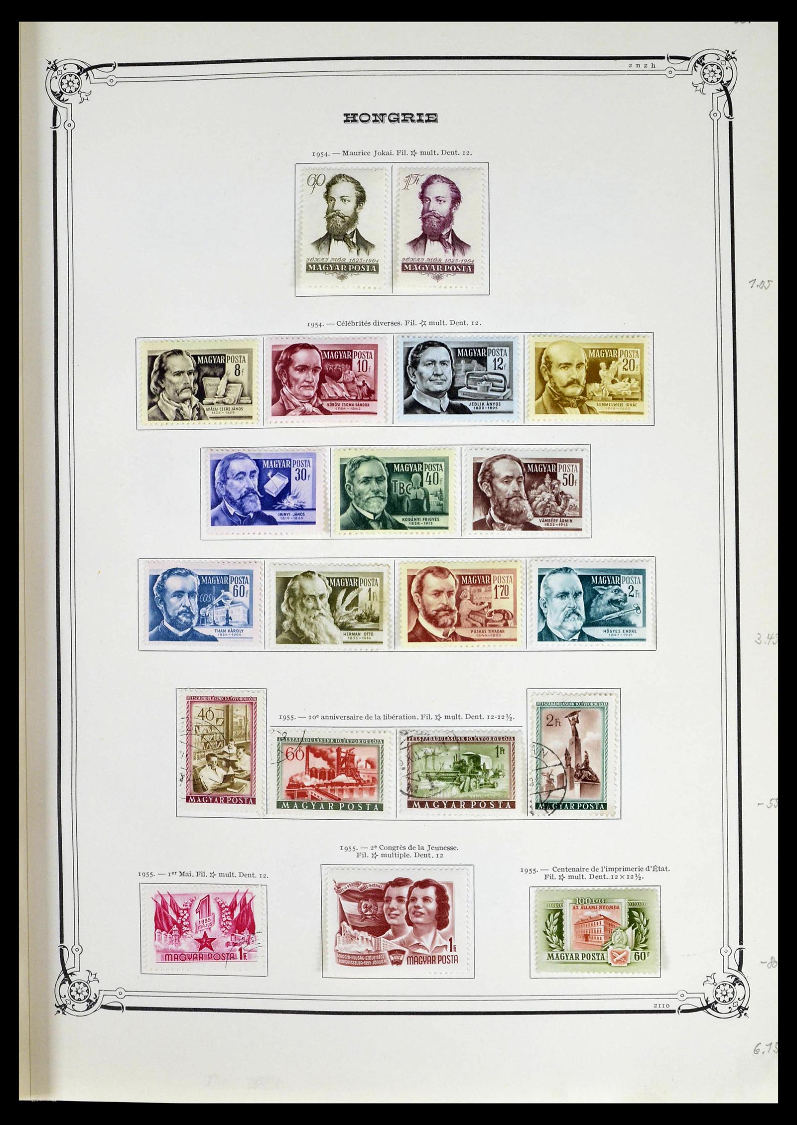 39050 0054 - Postzegelverzameling 39050 Hongarije 1871-1963.