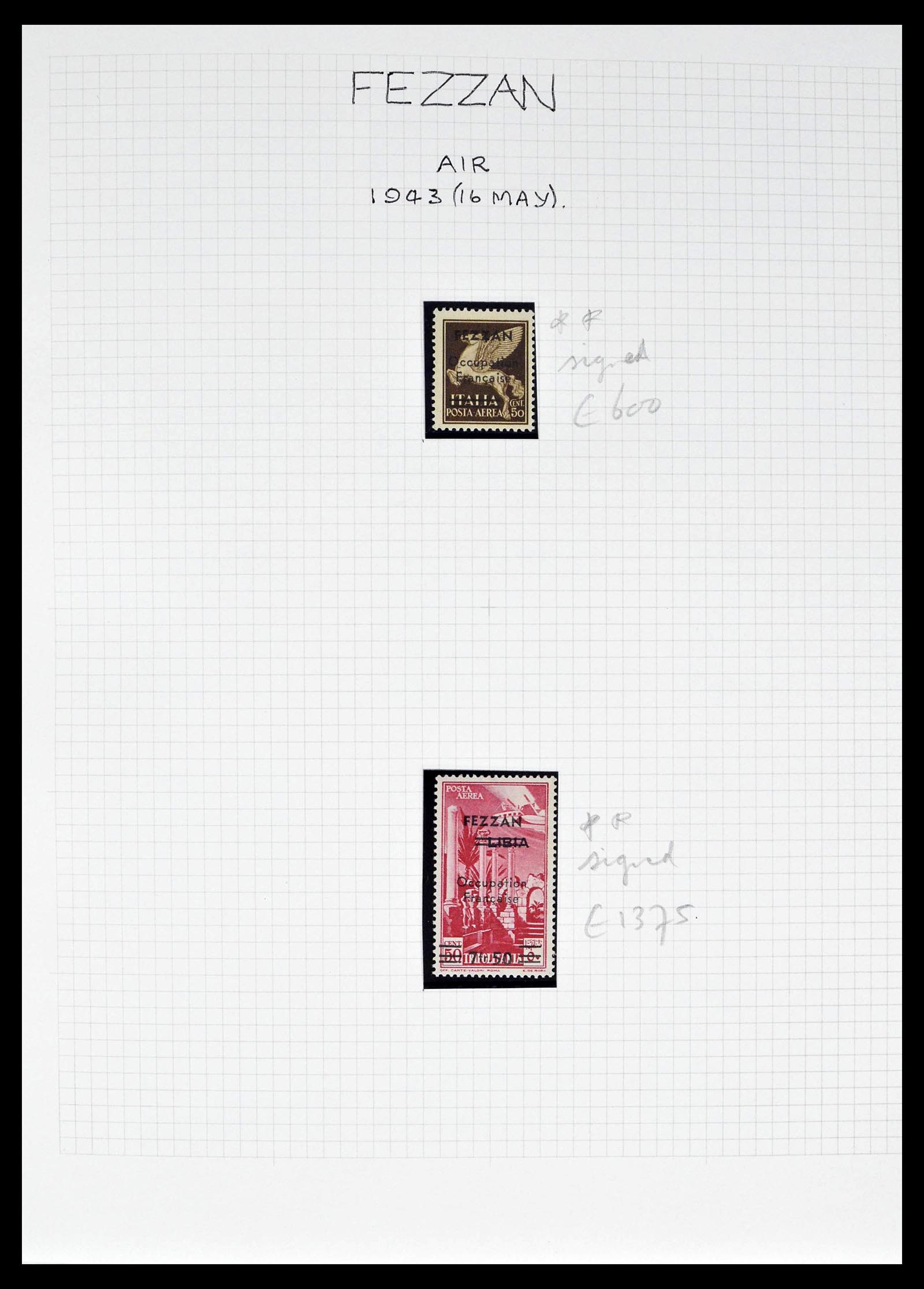 39053 0003 - Stamp collection 39053 Fezzan/Ghadames 1943-1951.