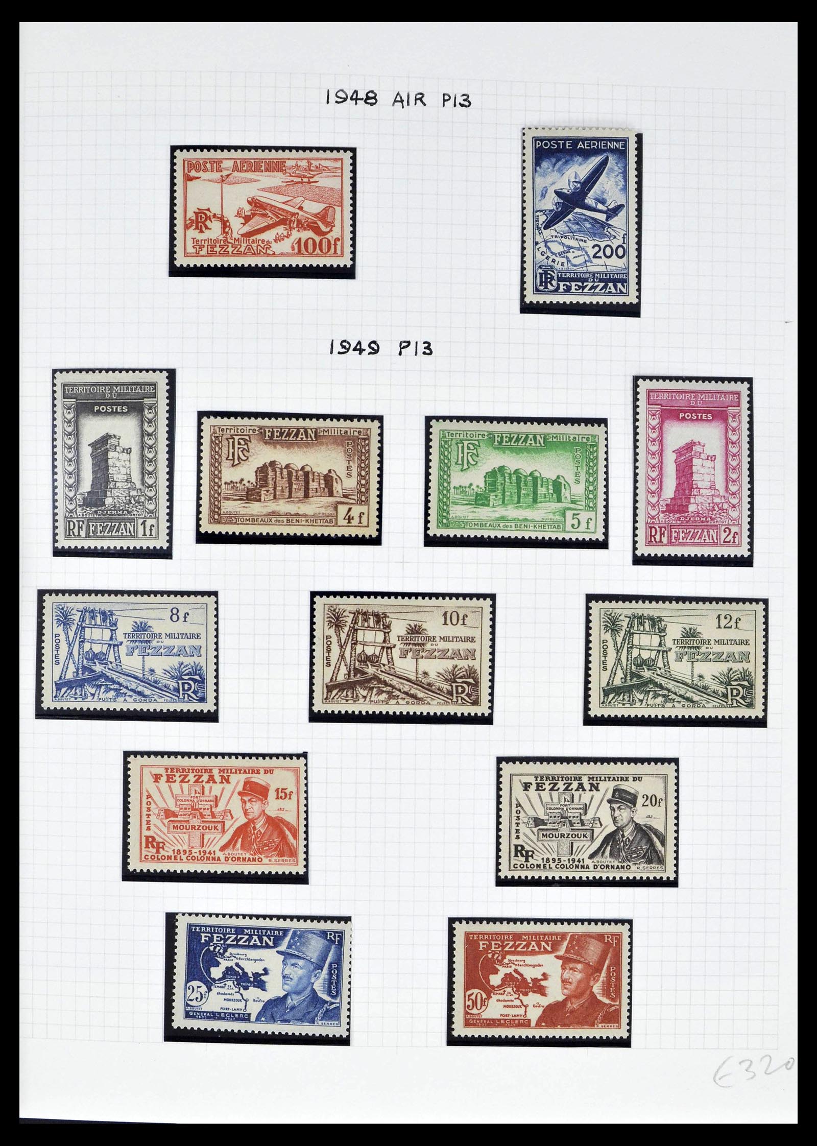 39053 0005 - Stamp collection 39053 Fezzan/Ghadames 1943-1951.
