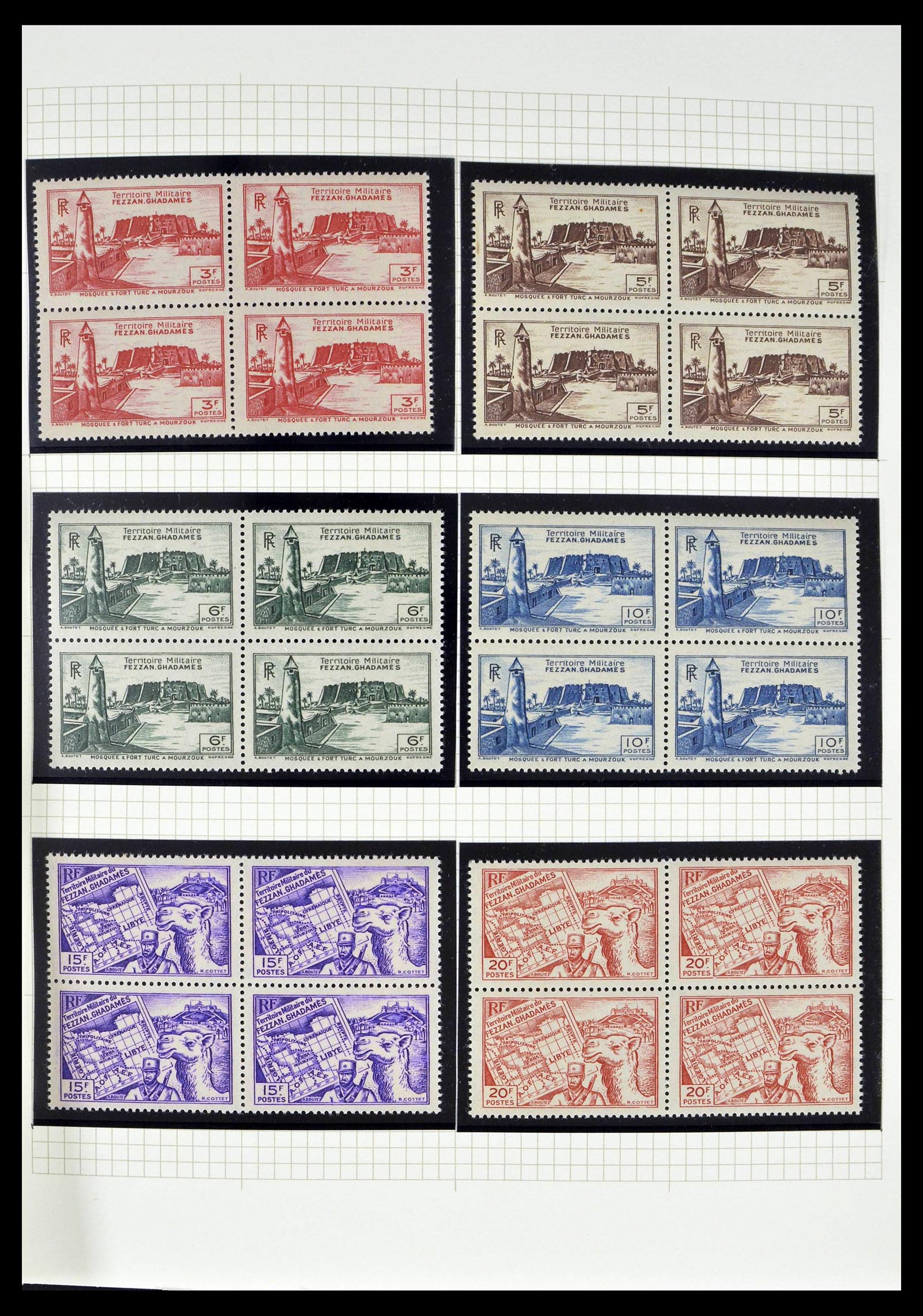 39053 0007 - Stamp collection 39053 Fezzan/Ghadames 1943-1951.