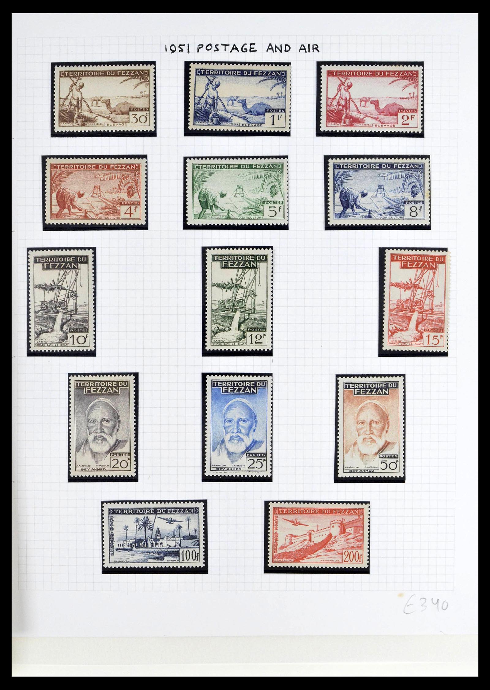 39053 0038 - Stamp collection 39053 Fezzan/Ghadames 1943-1951.