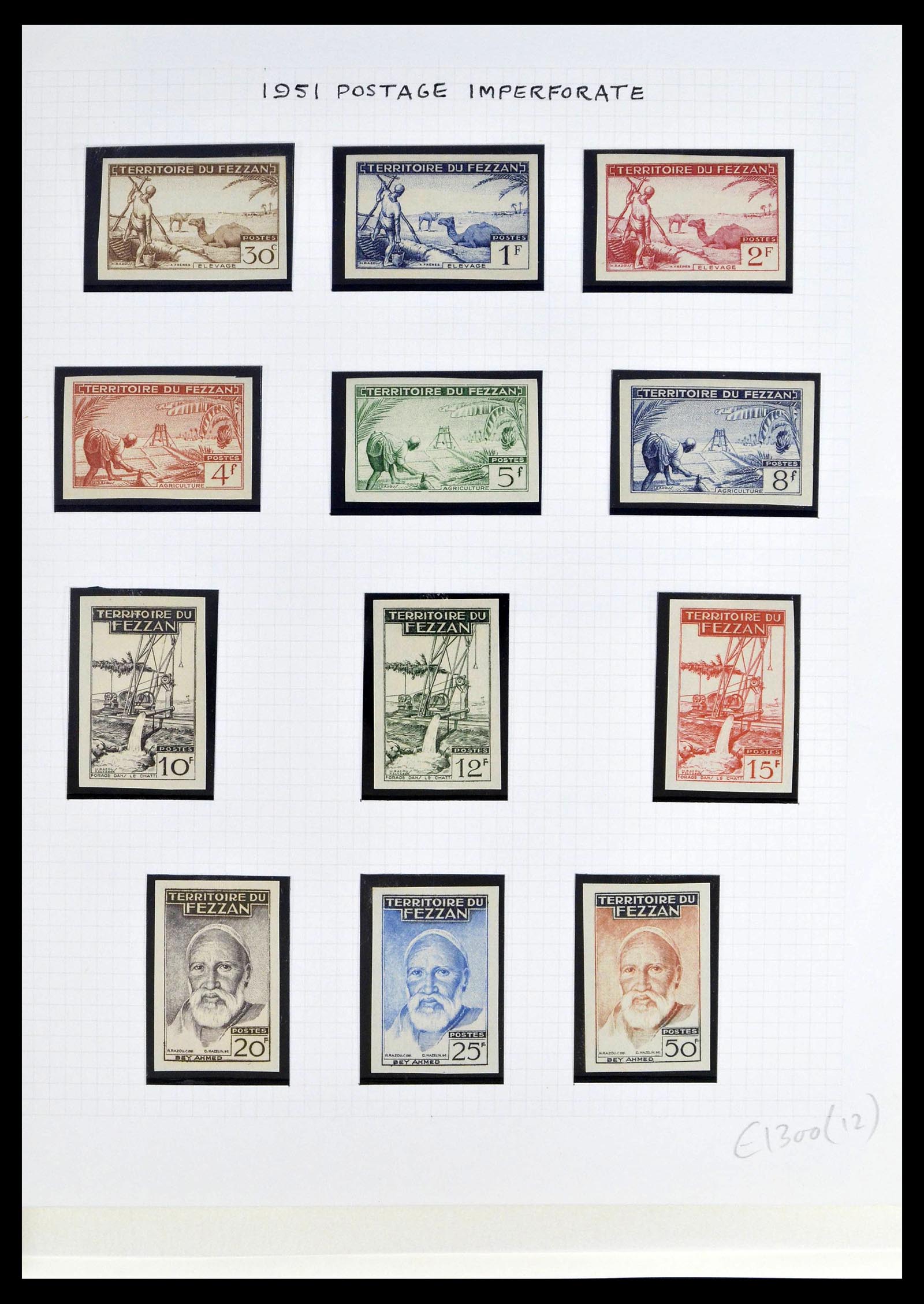 39053 0039 - Stamp collection 39053 Fezzan/Ghadames 1943-1951.