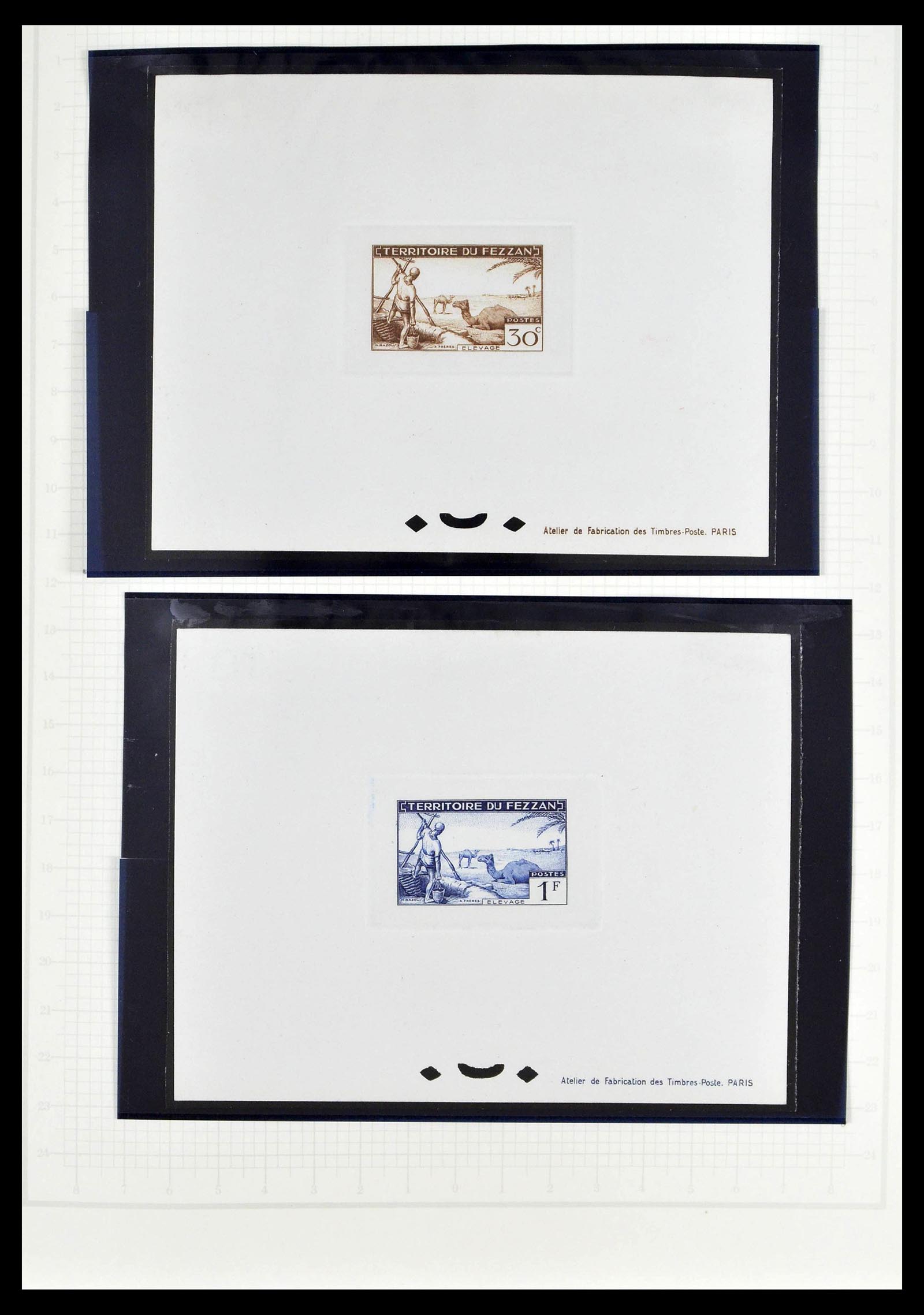 39053 0040 - Stamp collection 39053 Fezzan/Ghadames 1943-1951.