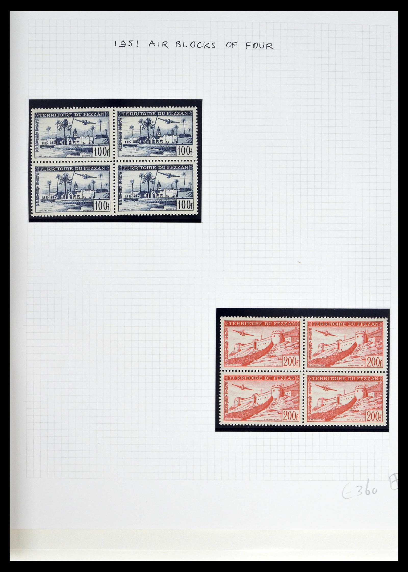39053 0047 - Stamp collection 39053 Fezzan/Ghadames 1943-1951.