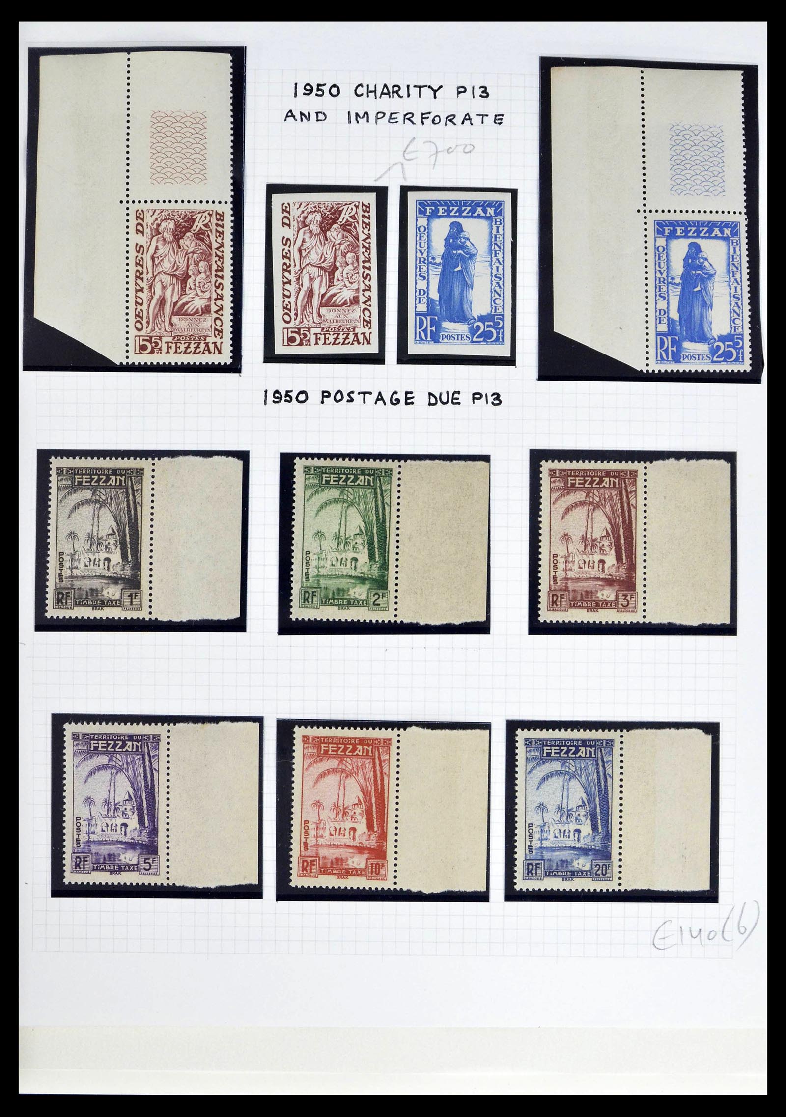 39053 0048 - Stamp collection 39053 Fezzan/Ghadames 1943-1951.